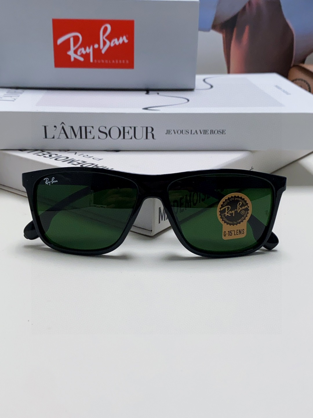  RayBan 雷朋 2025新款运动墨镜男女跑步骑行防风眼镜开车钓鱼太阳镜 高品质玻璃镜片 RB835