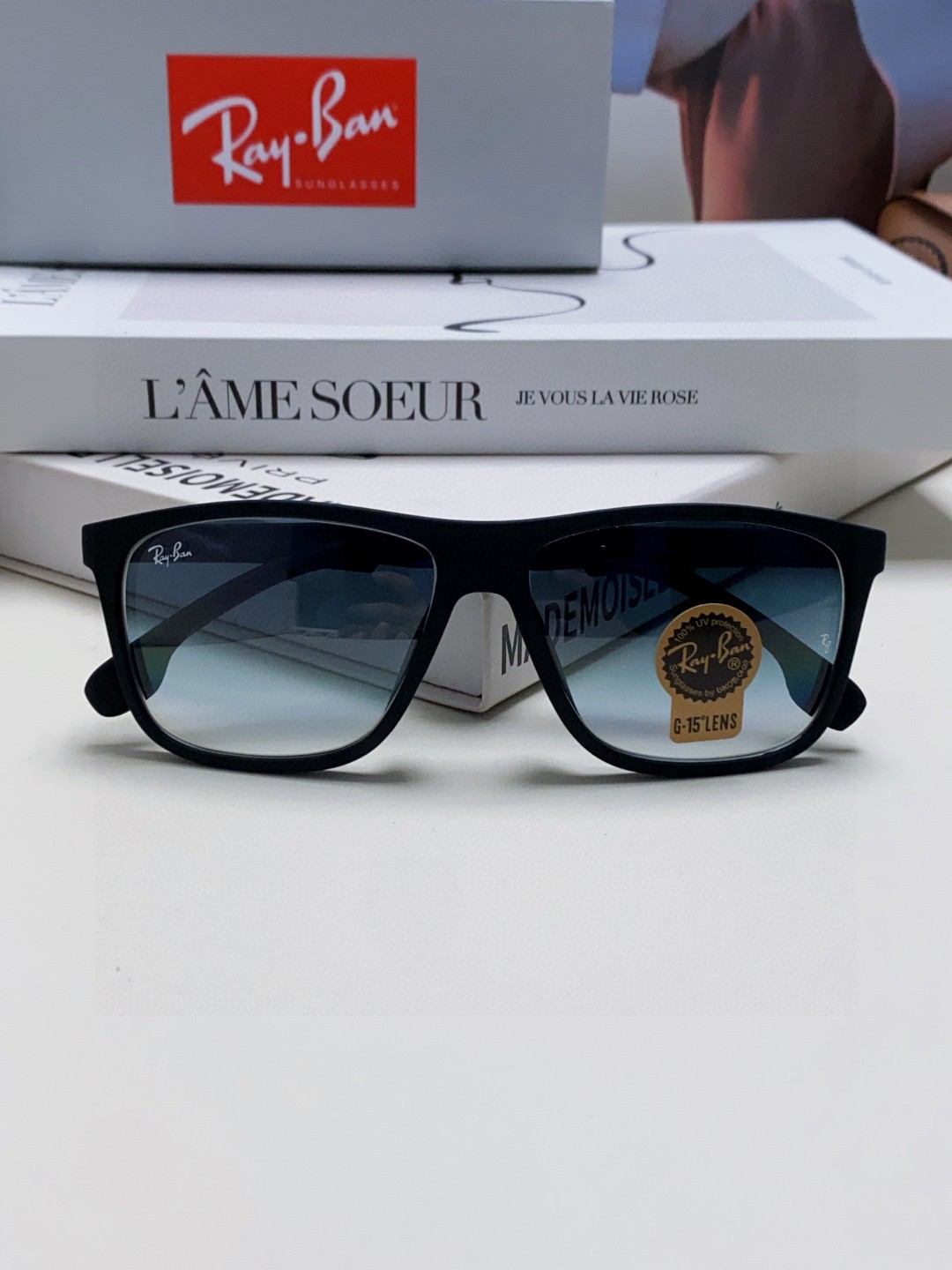  RayBan 雷朋 2025新款运动墨镜男女跑步骑行防风眼镜开车钓鱼太阳镜 高品质玻璃镜片 RB835