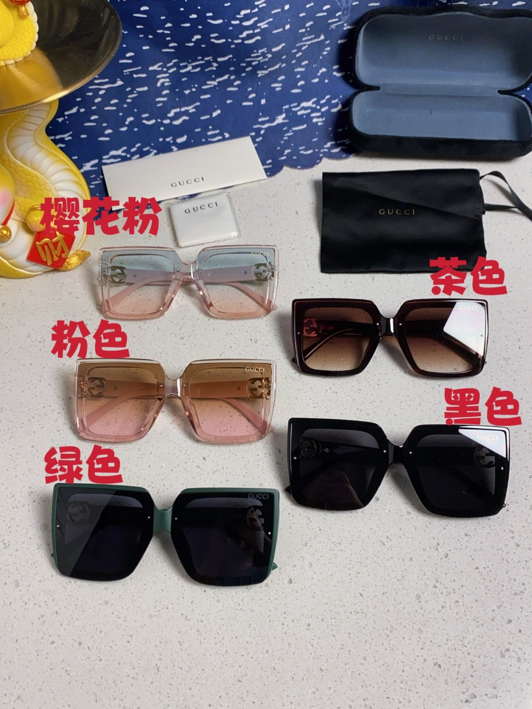 Gucci古奇 太阳墨镜镜女新款大眼镜2025时尚欧美显瘦框潮脸防紫外线款圆脸