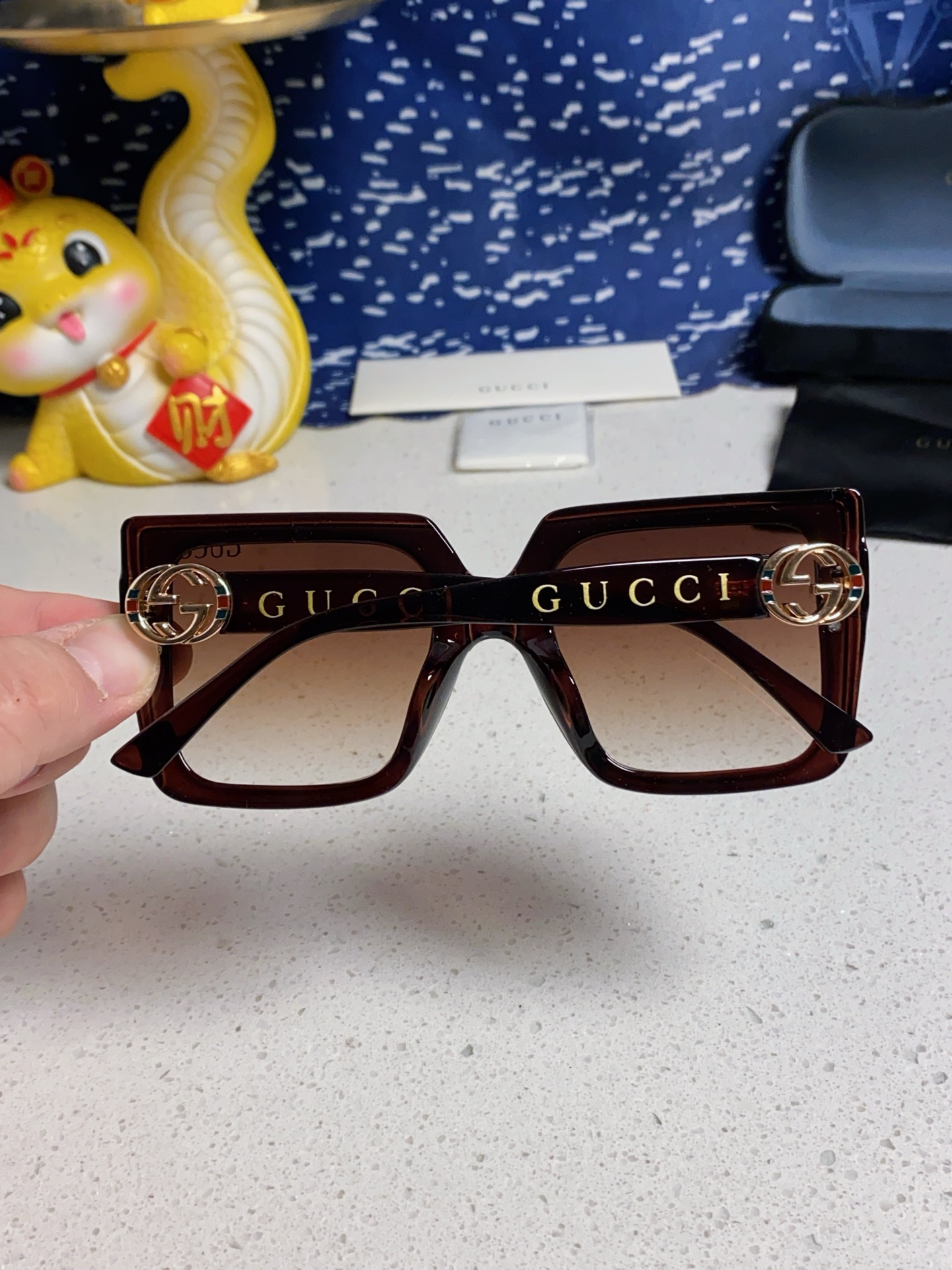  Gucci古奇 太阳墨镜镜女新款大眼镜2025时尚欧美显瘦框潮脸防紫外线款圆脸