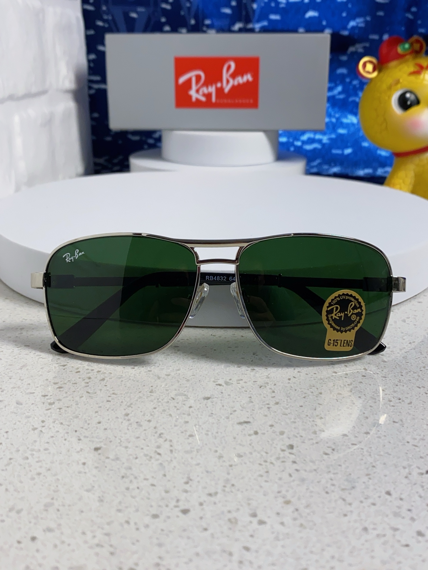  RayBan雷朋 2025新款男士钢化玻璃镜片方框墨镜潮人太阳眼镜司机大框通光防风镜 