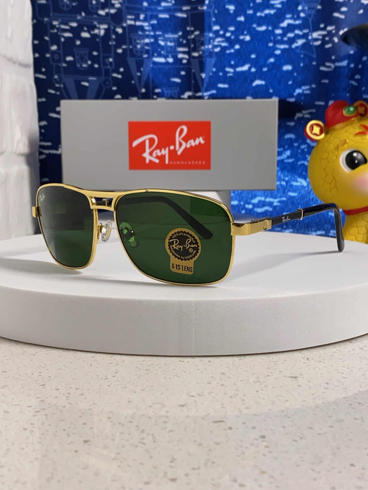  RayBan雷朋 2025新款男士钢化玻璃镜片方框墨镜潮人太阳眼镜司机大框通光防风镜 