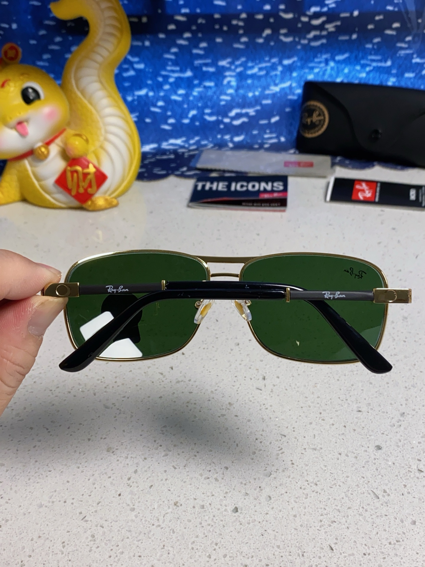  RayBan雷朋 2025新款男士钢化玻璃镜片方框墨镜潮人太阳眼镜司机大框通光防风镜 