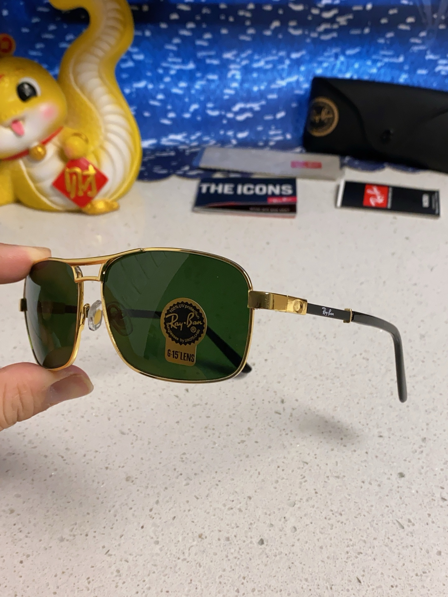  RayBan雷朋 2025新款男士钢化玻璃镜片方框墨镜潮人太阳眼镜司机大框通光防风镜 