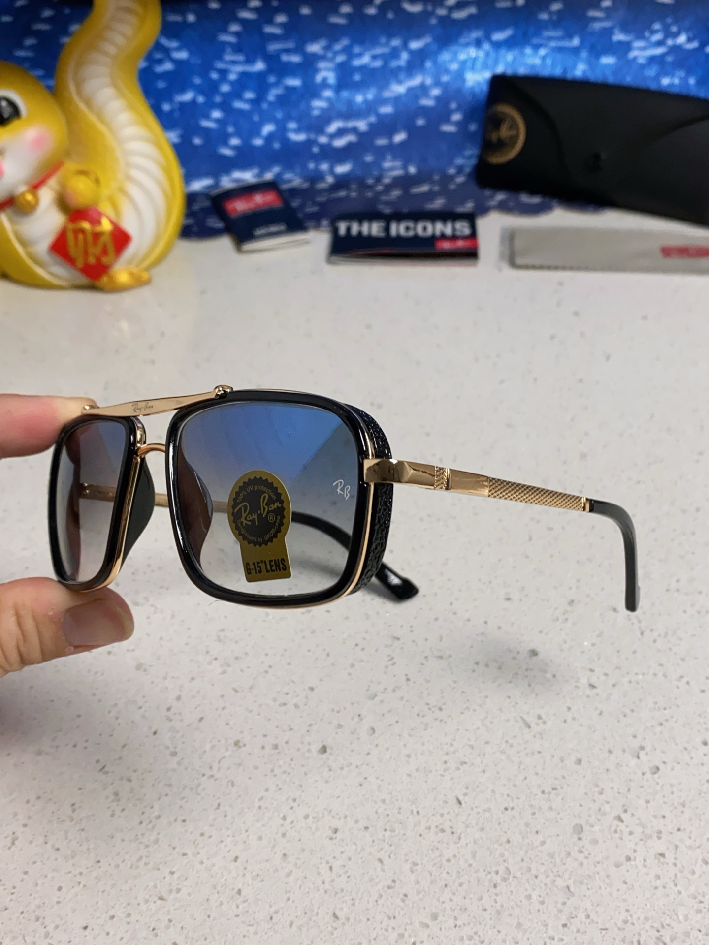  RAYBAN 雷朋 RB4413 新款时尚框 炫彩潮款太阳镜 方框，男女通用🔝🔝。size：58-16