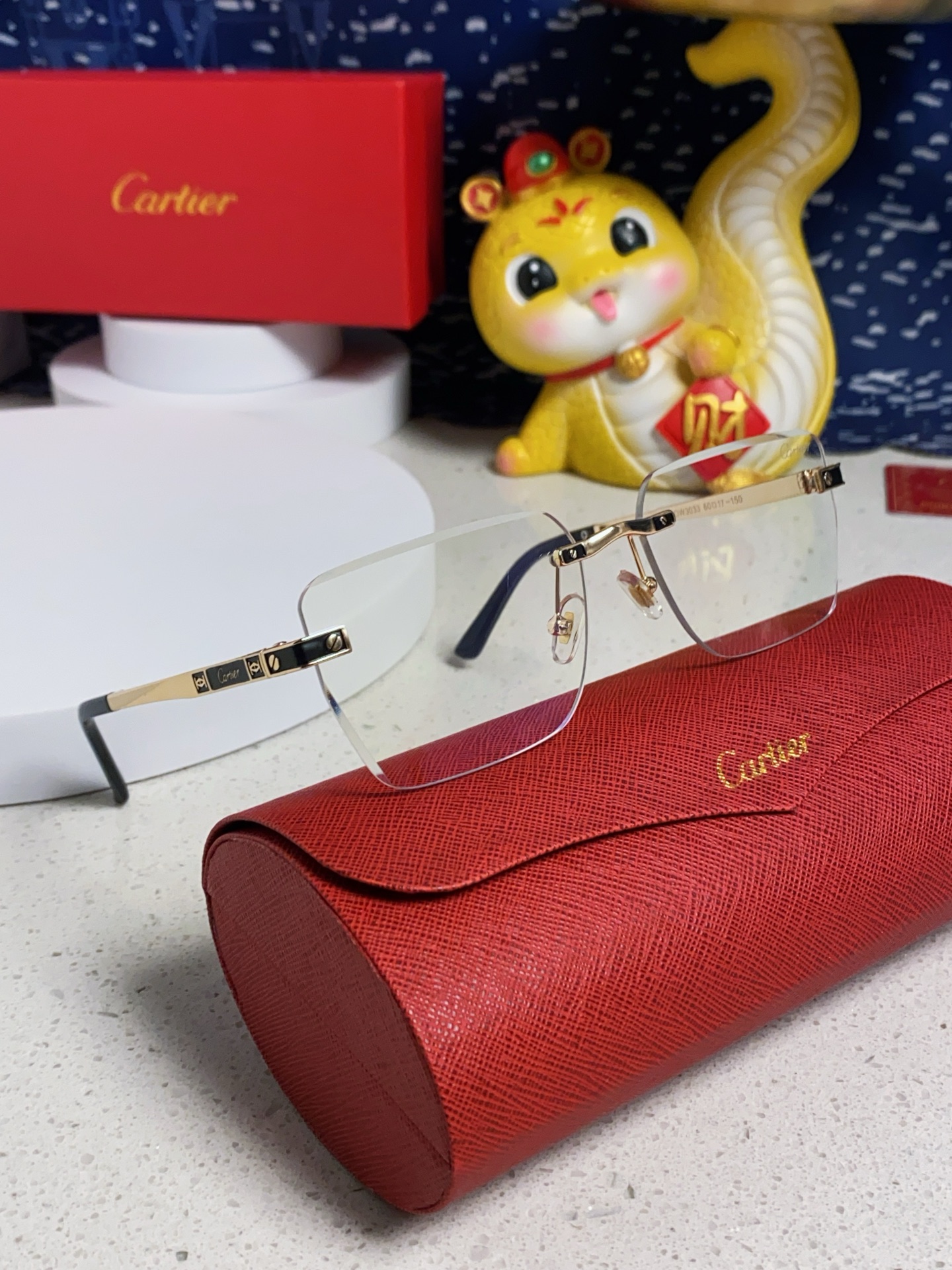  Carter卡地亚 2025新款潮无框时尚太阳眼镜男欧美切边墨镜女个性太阳镜 男女通用