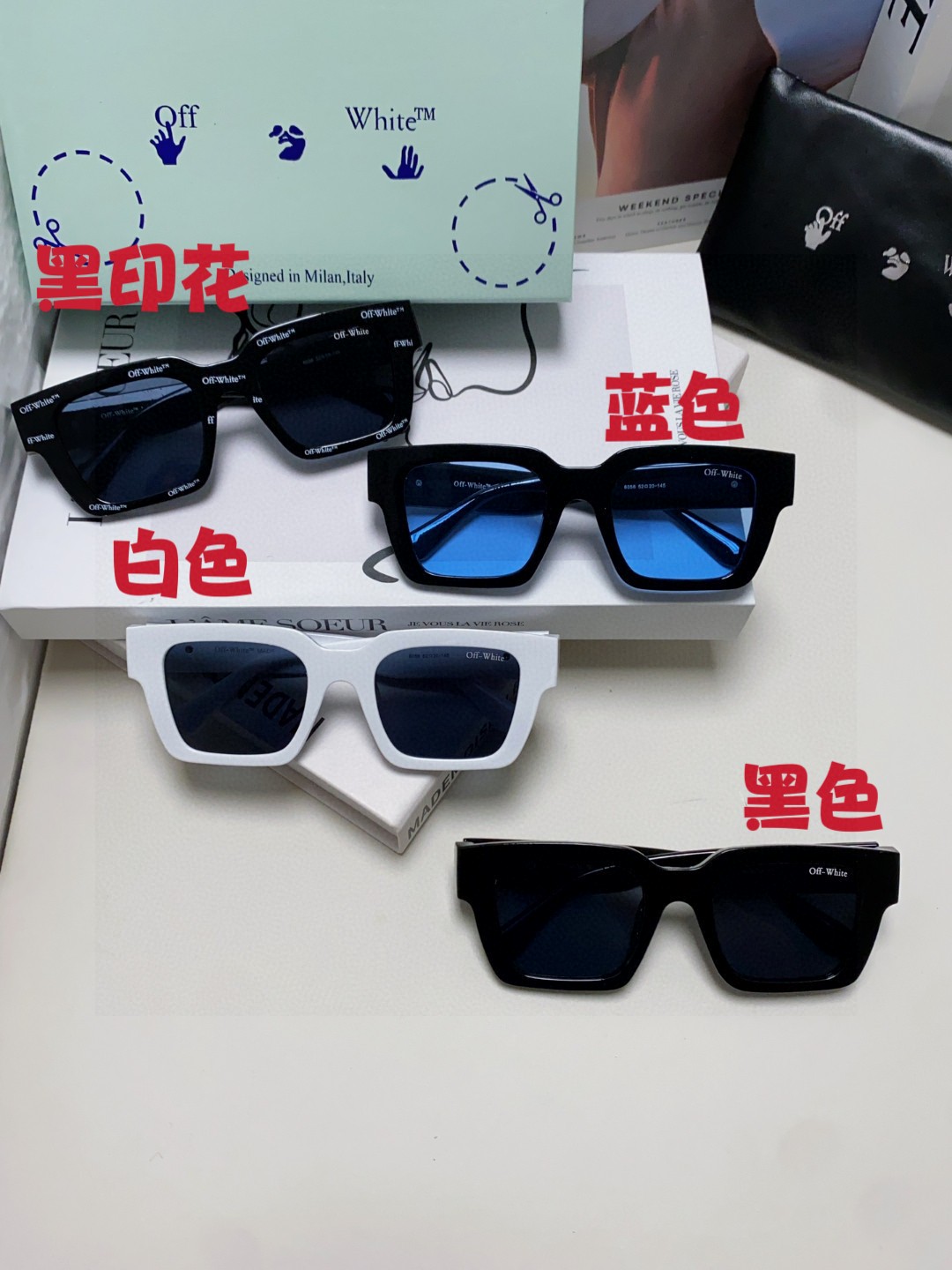  Off-White最新设计风格 原版定制 品质满满 他几乎囊括了潮牌墨镜该有的一切无素。。 0ff-W