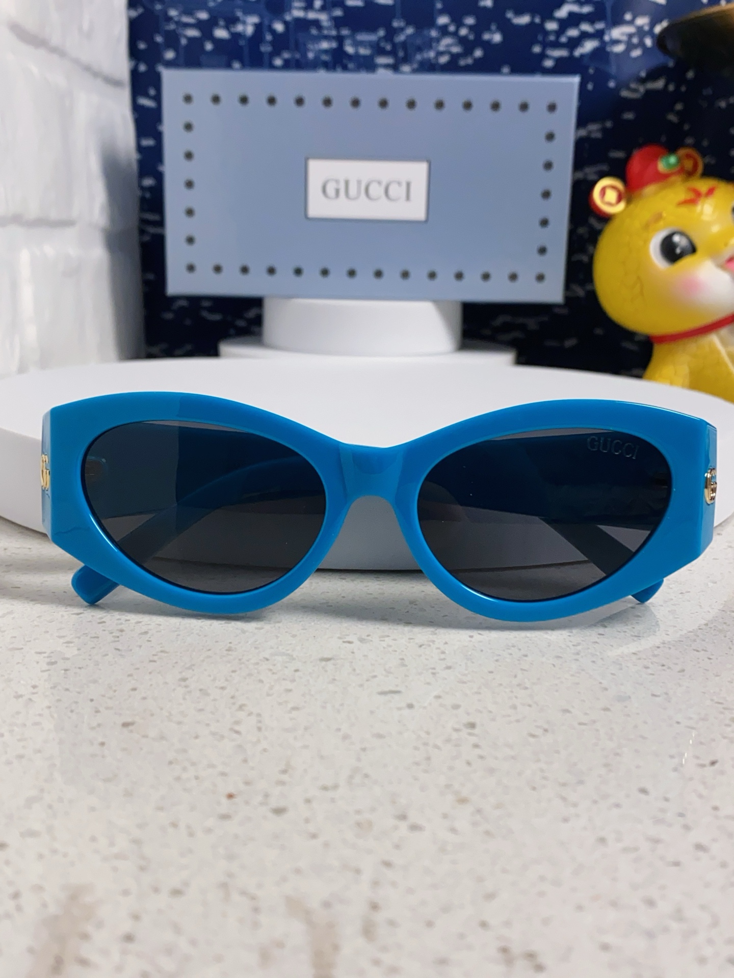  新款Gucci古奇 墨镜猫眼时尚潮流超轻简约复古宽镜腿太阳眼镜 