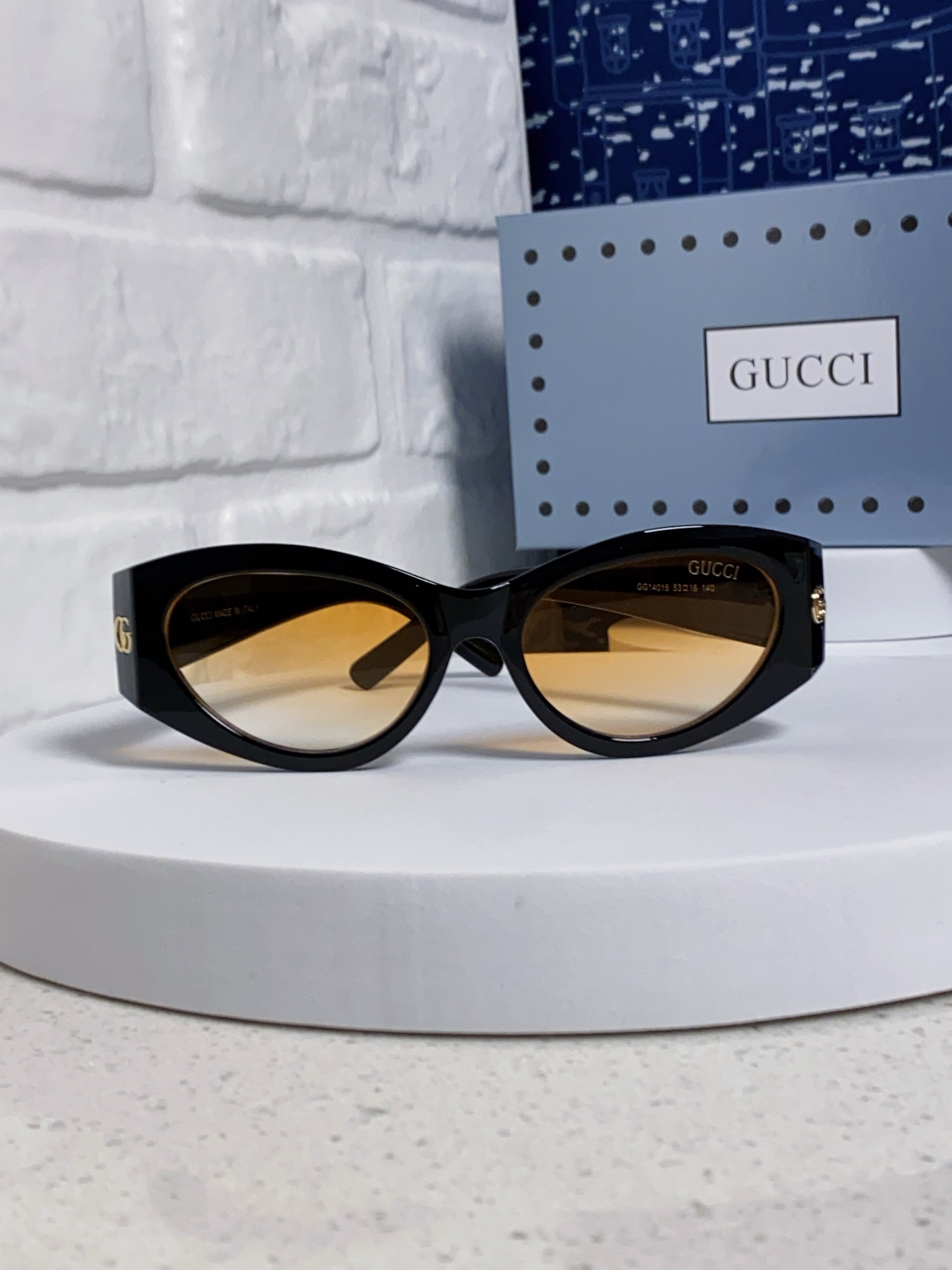  新款Gucci古奇 墨镜猫眼时尚潮流超轻简约复古宽镜腿太阳眼镜 