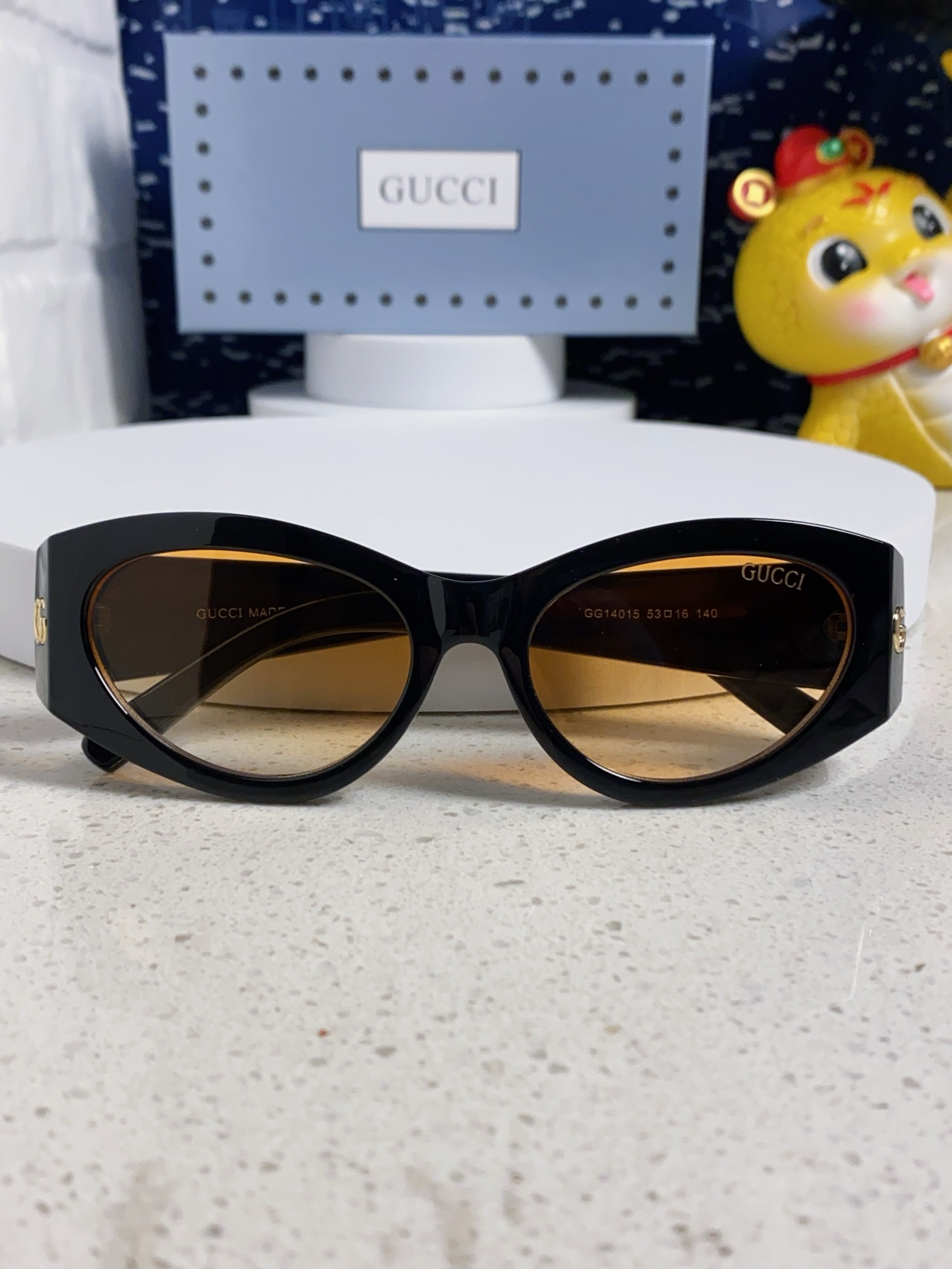  新款Gucci古奇 墨镜猫眼时尚潮流超轻简约复古宽镜腿太阳眼镜 
