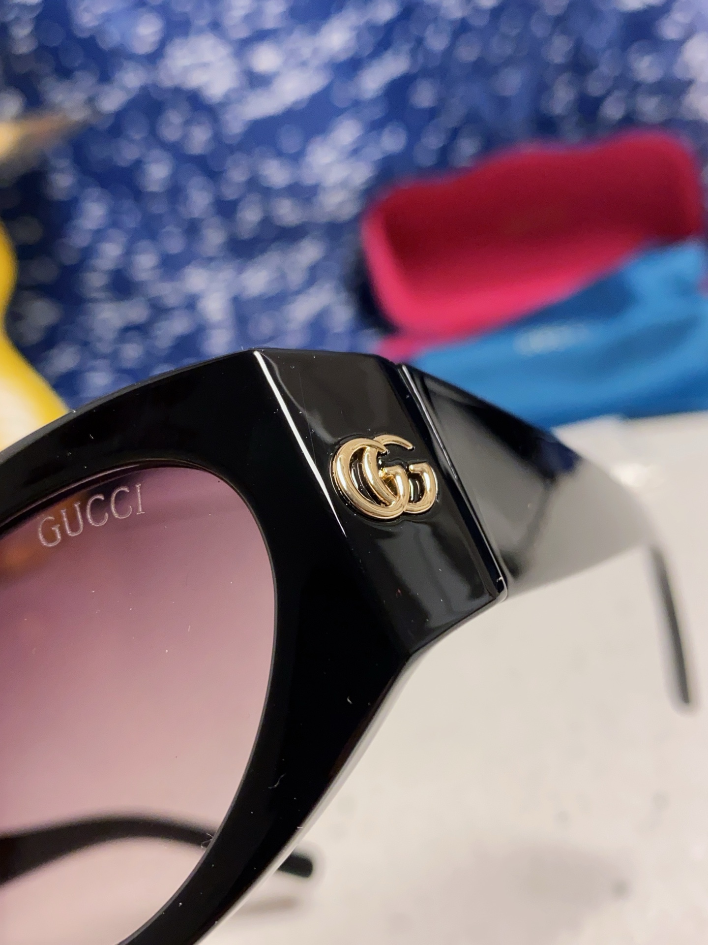  新款Gucci古奇 墨镜猫眼时尚潮流超轻简约复古宽镜腿太阳眼镜 