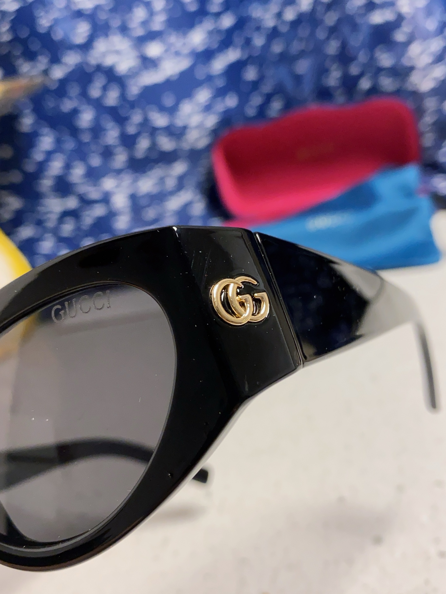  新款Gucci古奇 墨镜猫眼时尚潮流超轻简约复古宽镜腿太阳眼镜 