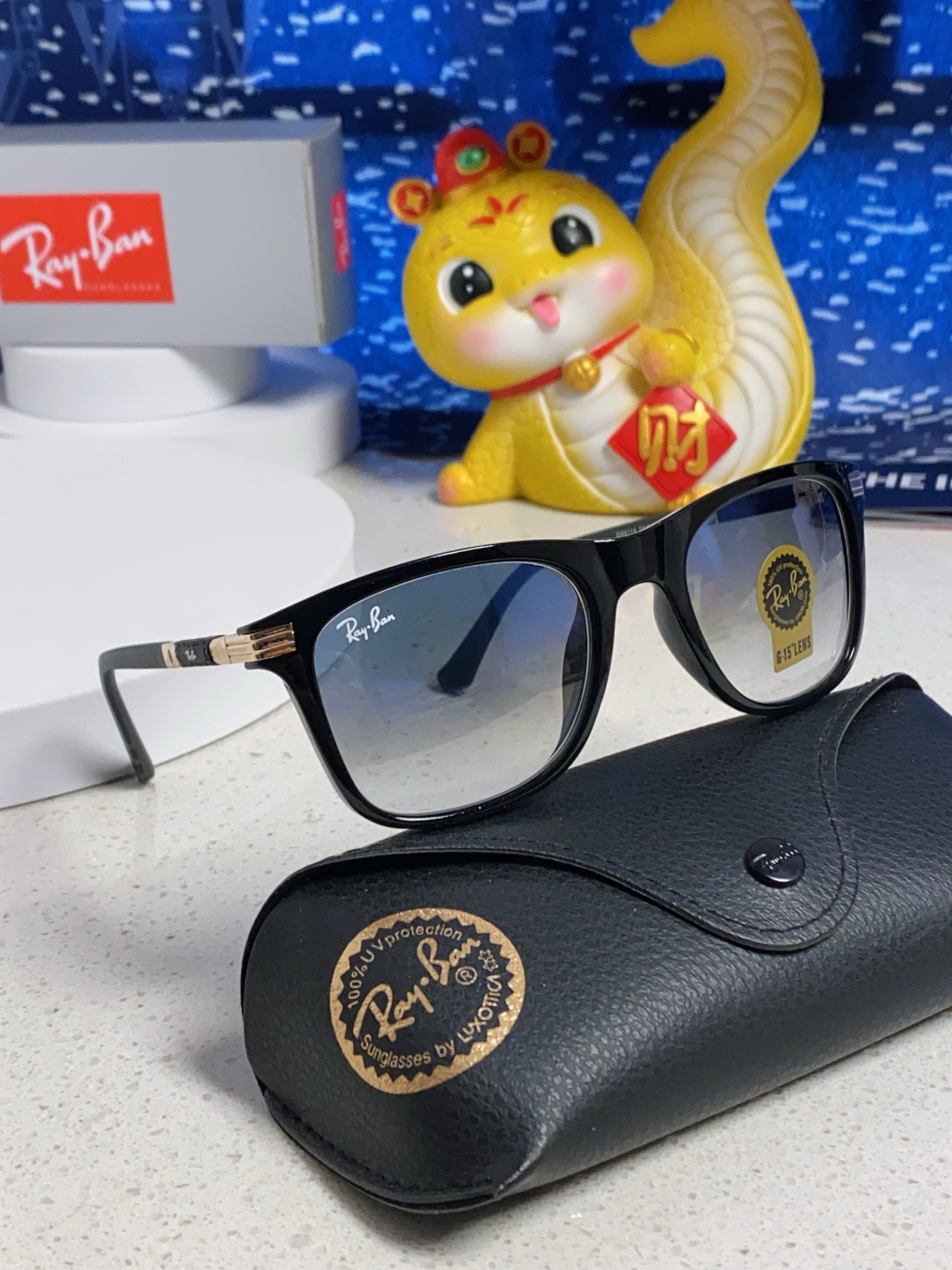  RAYBAN雷朋 2025新款玻璃太阳镜 新款墨镜男士太阳镜男韩版潮防紫外线 RB9114 Size：