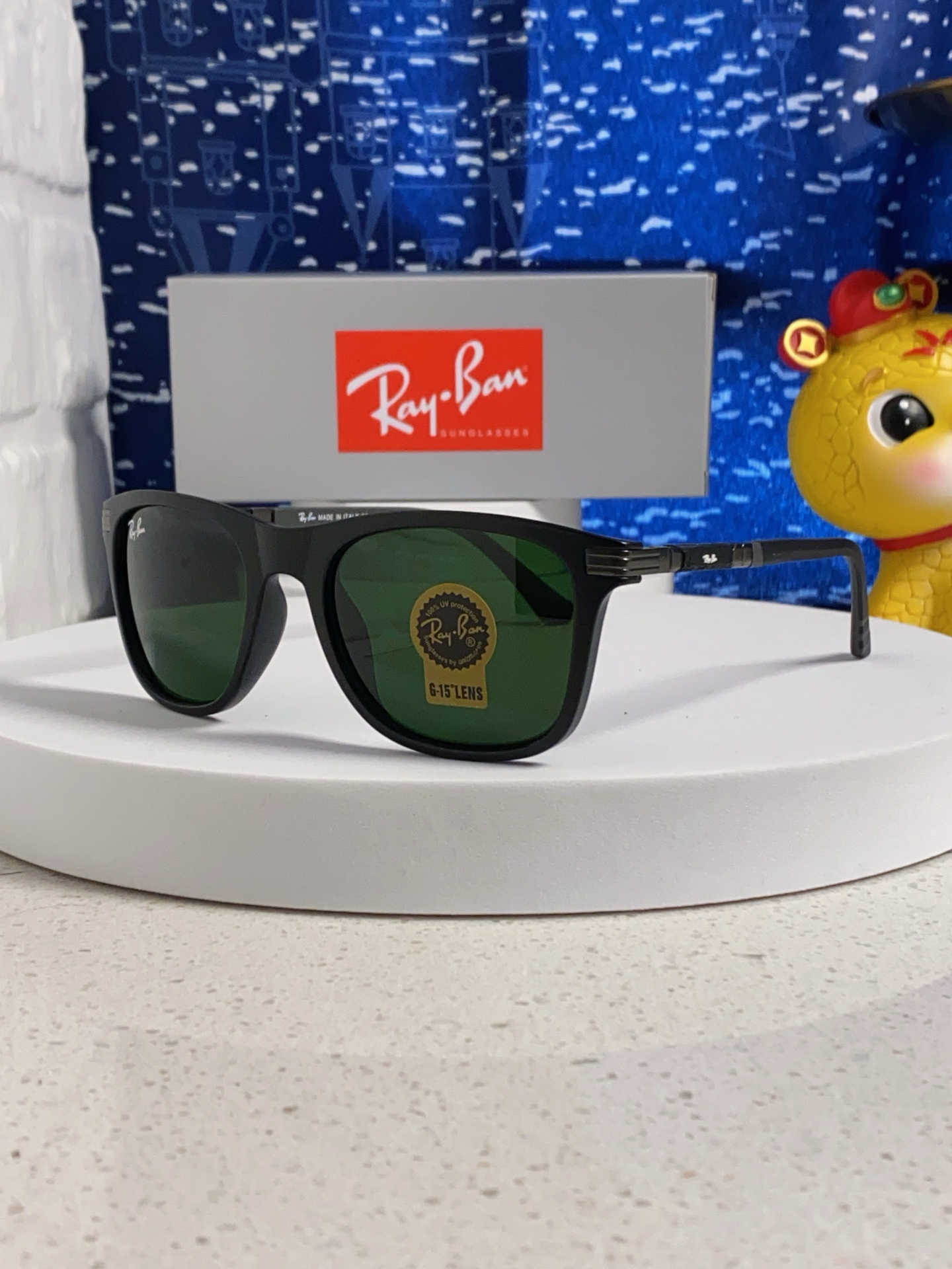  RAYBAN雷朋 2025新款玻璃太阳镜 新款墨镜男士太阳镜男韩版潮防紫外线 RB9114 Size：