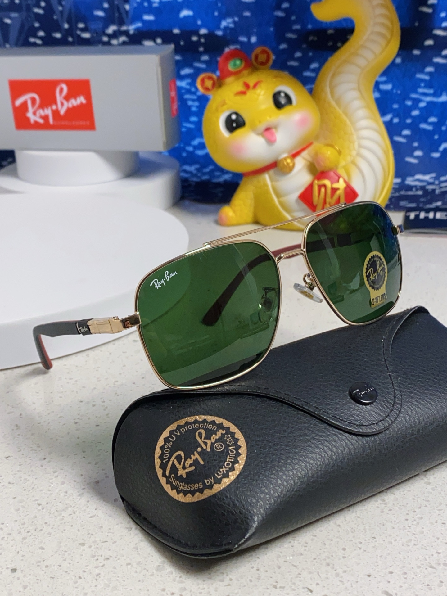  RAYBAN雷朋 2025新款 高品质玻璃镜片 太阳镜男士司机开车钓鱼眼镜男款电焊防强光墨镜大脸 RB