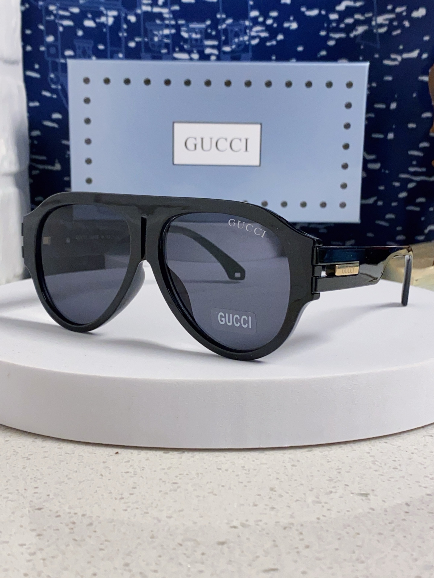  Gucci古奇 2025款欧美高端男女飞行员太阳眼欧洲站明星同近视架蛤蟆墨镜