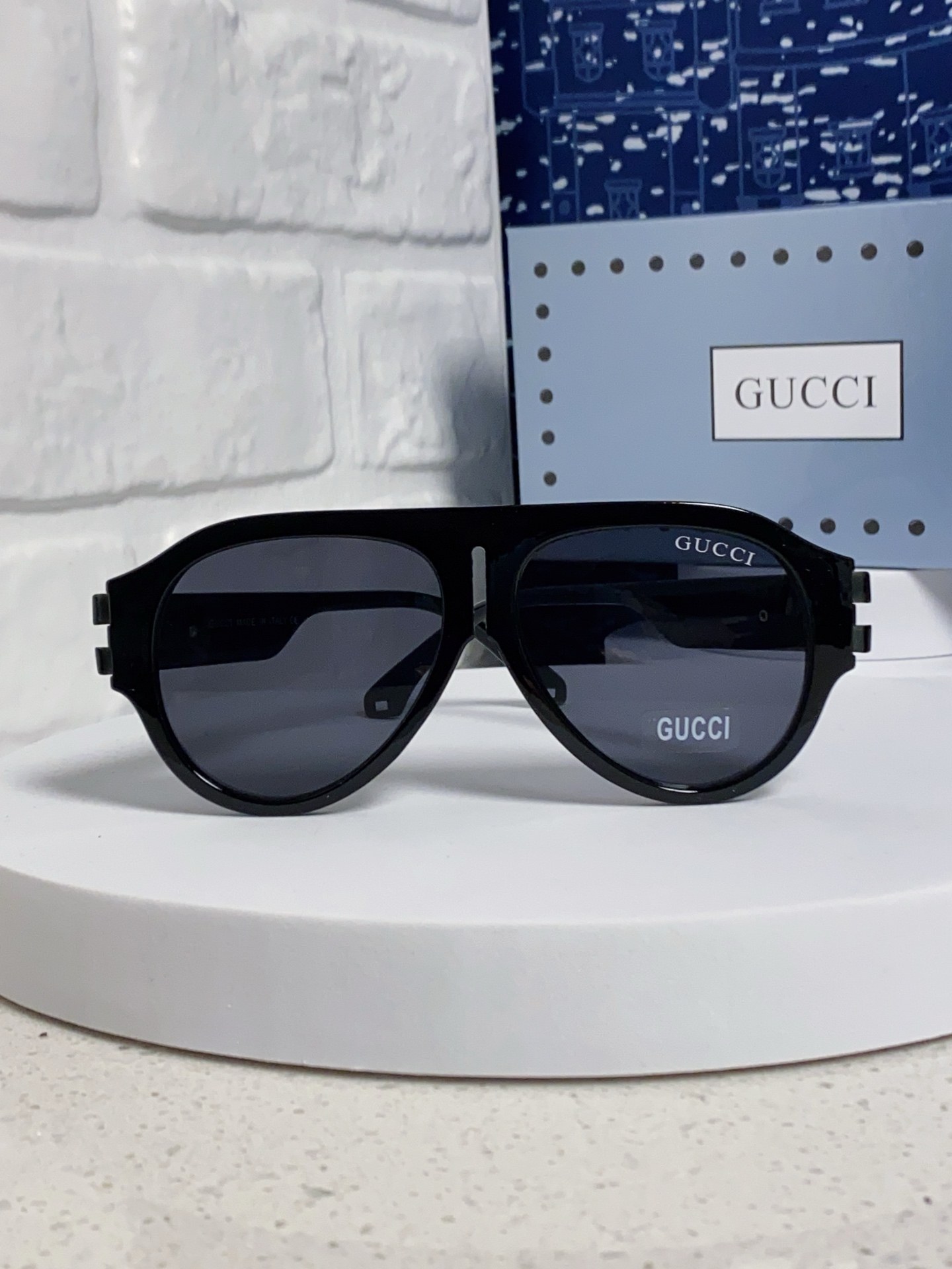  Gucci古奇 2025款欧美高端男女飞行员太阳眼欧洲站明星同近视架蛤蟆墨镜