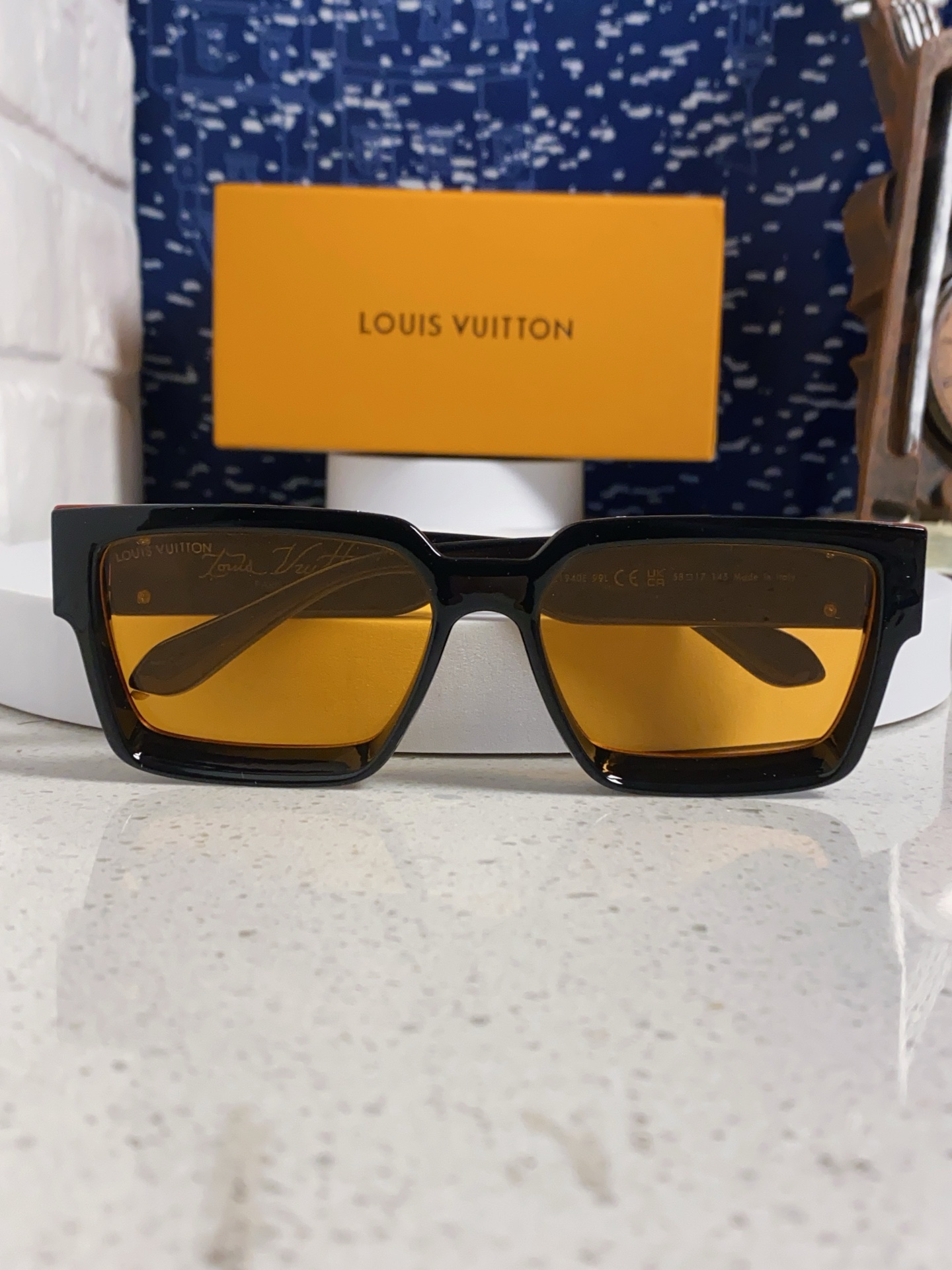  LOUIS VUITTON 路易威登 Lv2025新款百万富翁方框太阳欧美彩色男女墨镜跨境摩登时尚太阳
