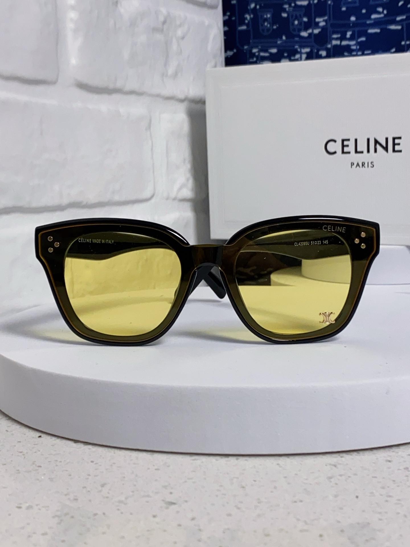  Celine赛琳 2025新款韩式时尚墨镜女凯旋门高级感方框圆脸显瘦百搭防紫外线太阳眼镜男女通用 