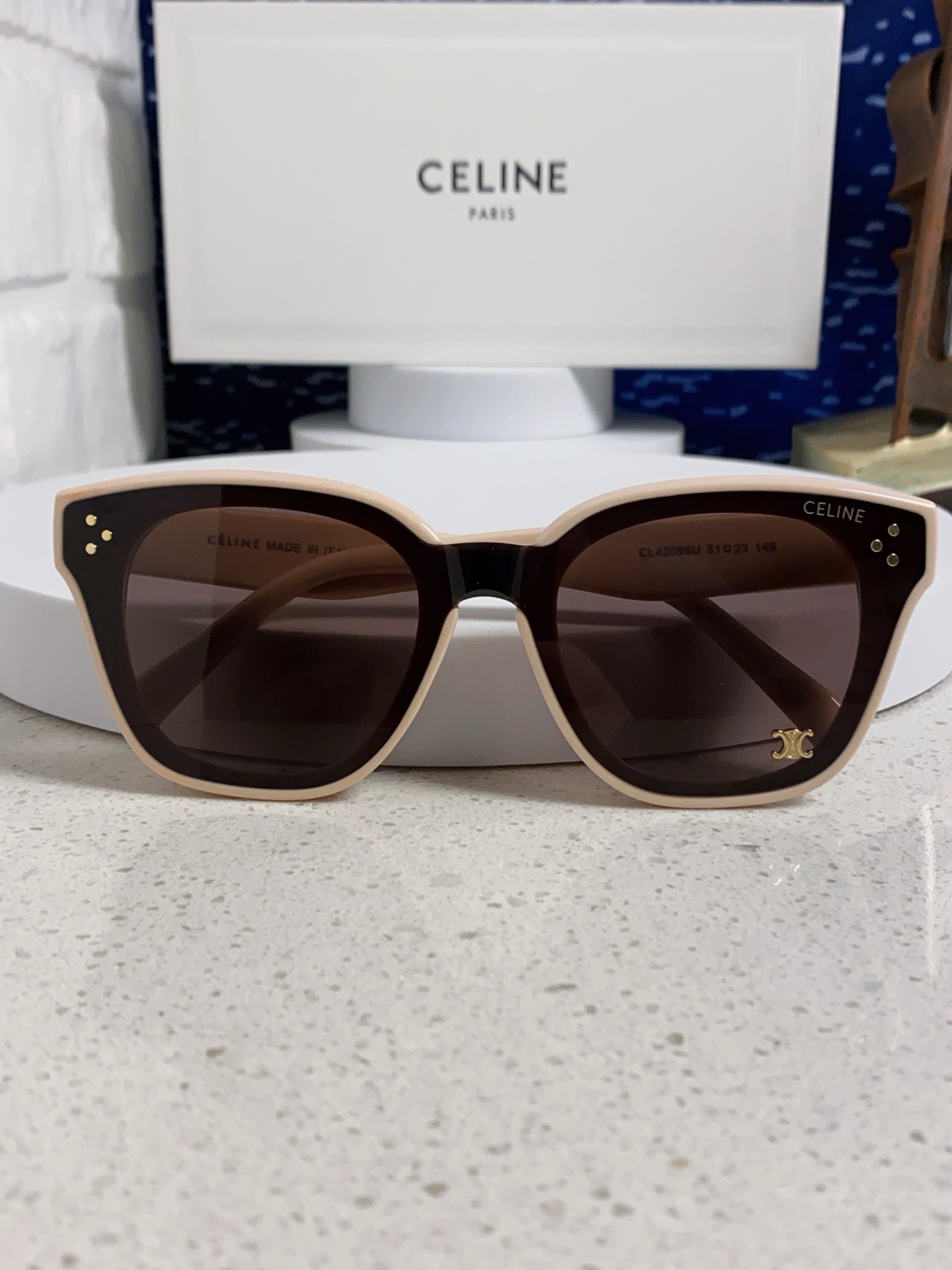  Celine赛琳 2025新款韩式时尚墨镜女凯旋门高级感方框圆脸显瘦百搭防紫外线太阳眼镜男女通用 