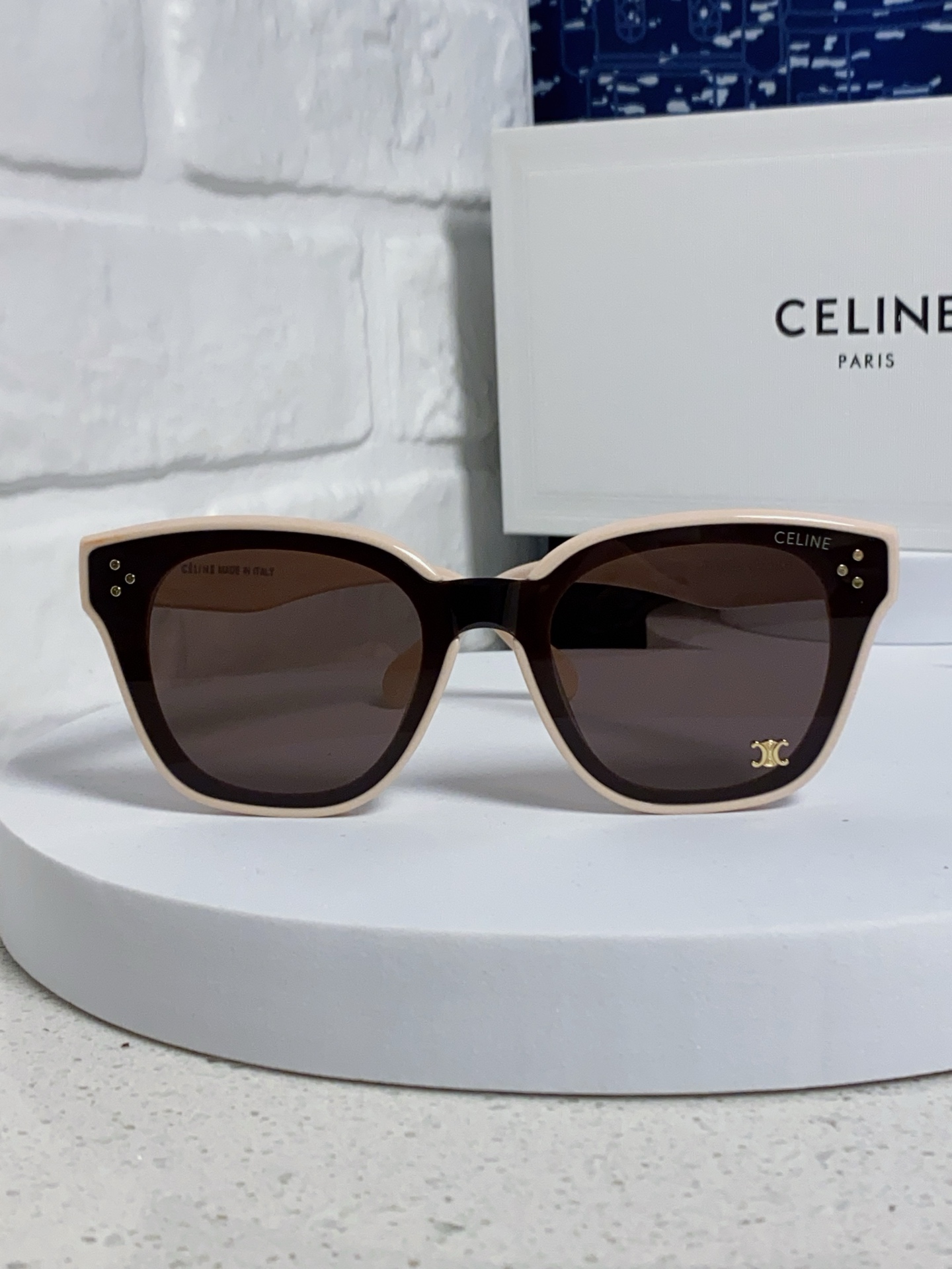  Celine赛琳 2025新款韩式时尚墨镜女凯旋门高级感方框圆脸显瘦百搭防紫外线太阳眼镜男女通用 