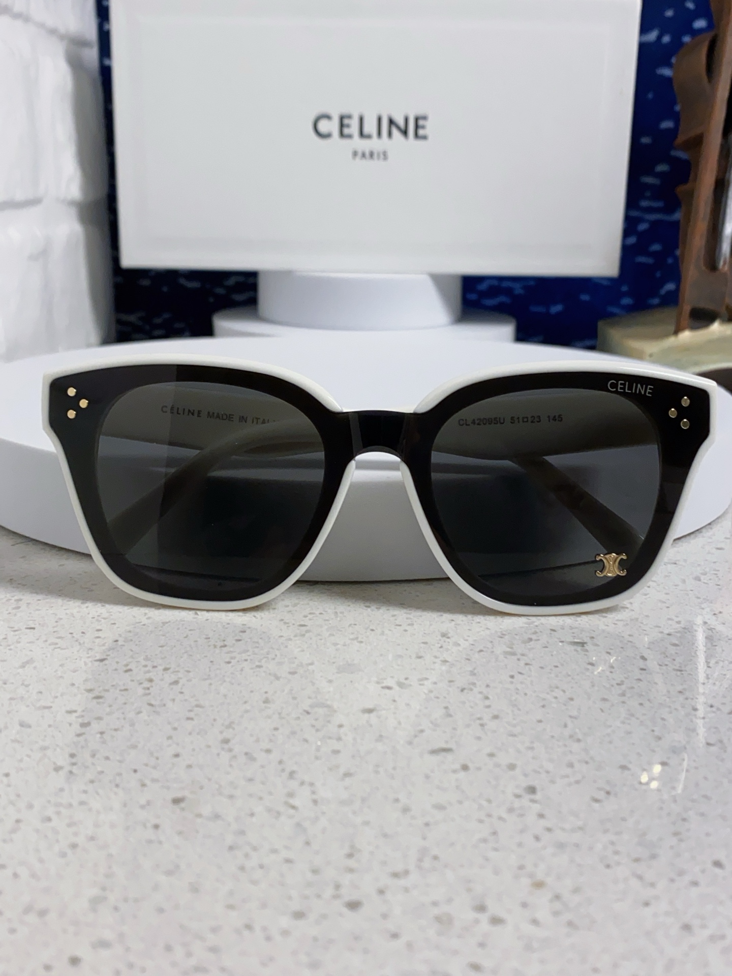  Celine赛琳 2025新款韩式时尚墨镜女凯旋门高级感方框圆脸显瘦百搭防紫外线太阳眼镜男女通用 