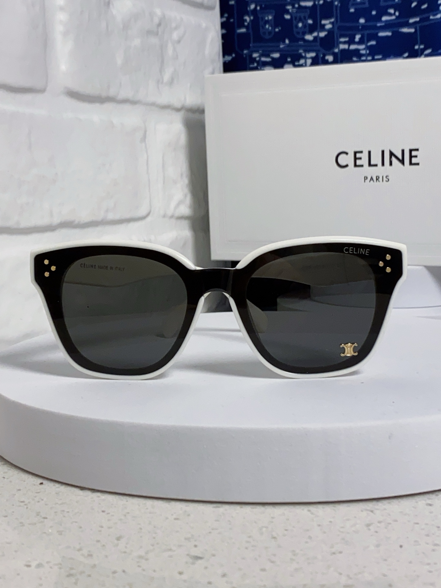  Celine赛琳 2025新款韩式时尚墨镜女凯旋门高级感方框圆脸显瘦百搭防紫外线太阳眼镜男女通用 