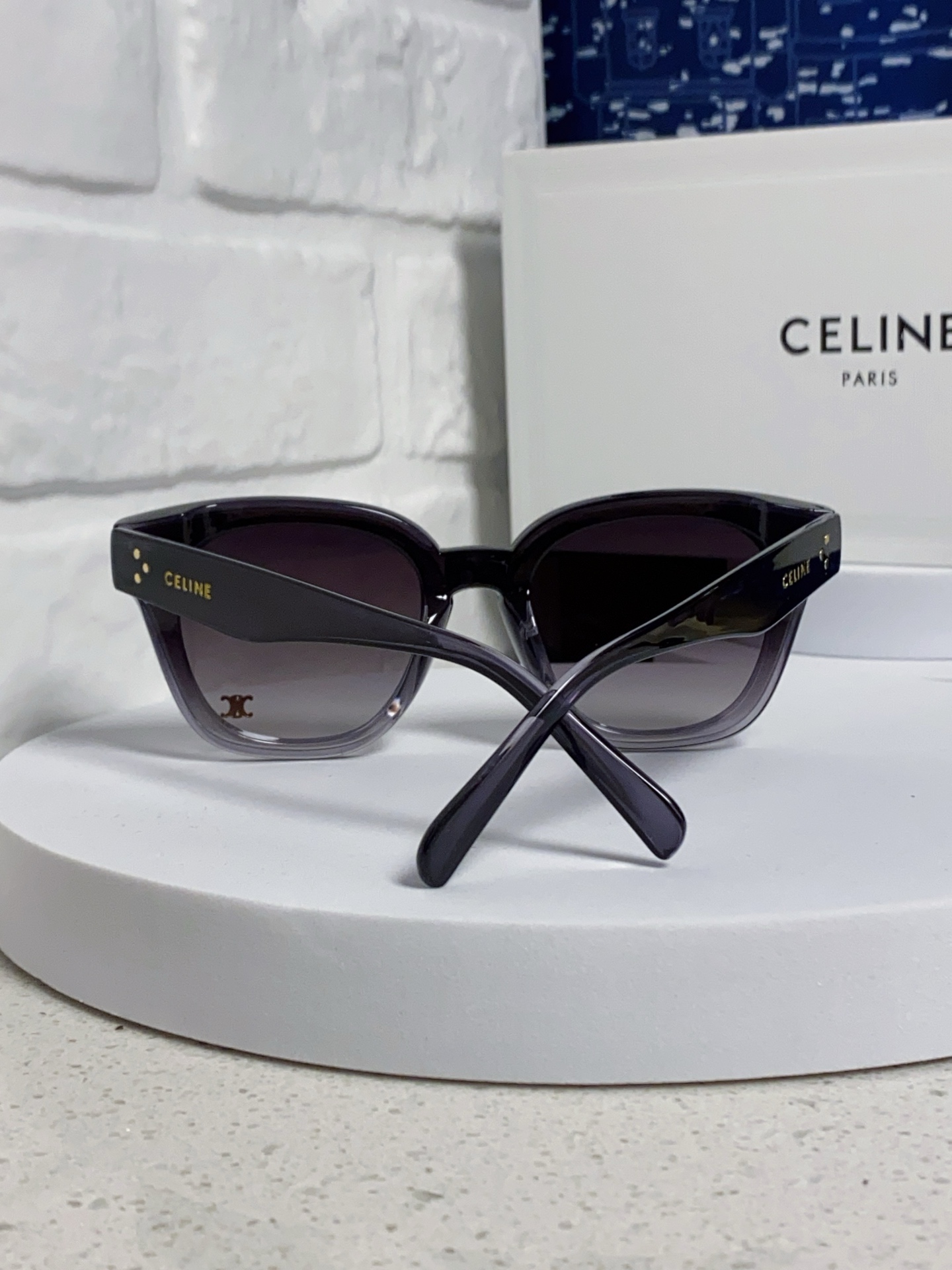 Celine赛琳 2025新款韩式时尚墨镜女凯旋门高级感方框圆脸显瘦百搭防紫外线太阳眼镜男女通用 