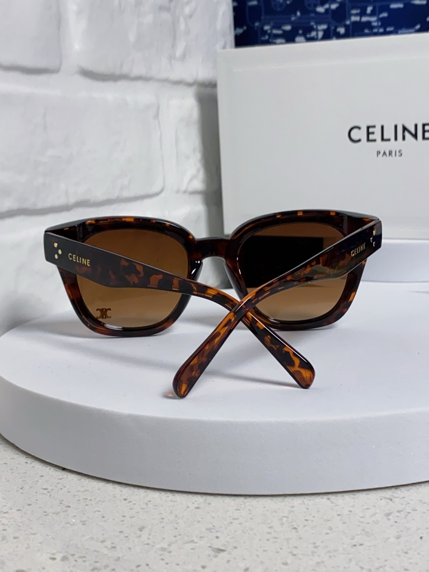 Celine赛琳 2025新款韩式时尚墨镜女凯旋门高级感方框圆脸显瘦百搭防紫外线太阳眼镜男女通用 