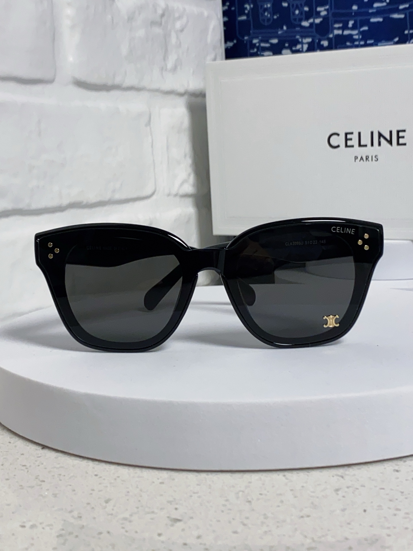  Celine赛琳 2025新款韩式时尚墨镜女凯旋门高级感方框圆脸显瘦百搭防紫外线太阳眼镜男女通用 