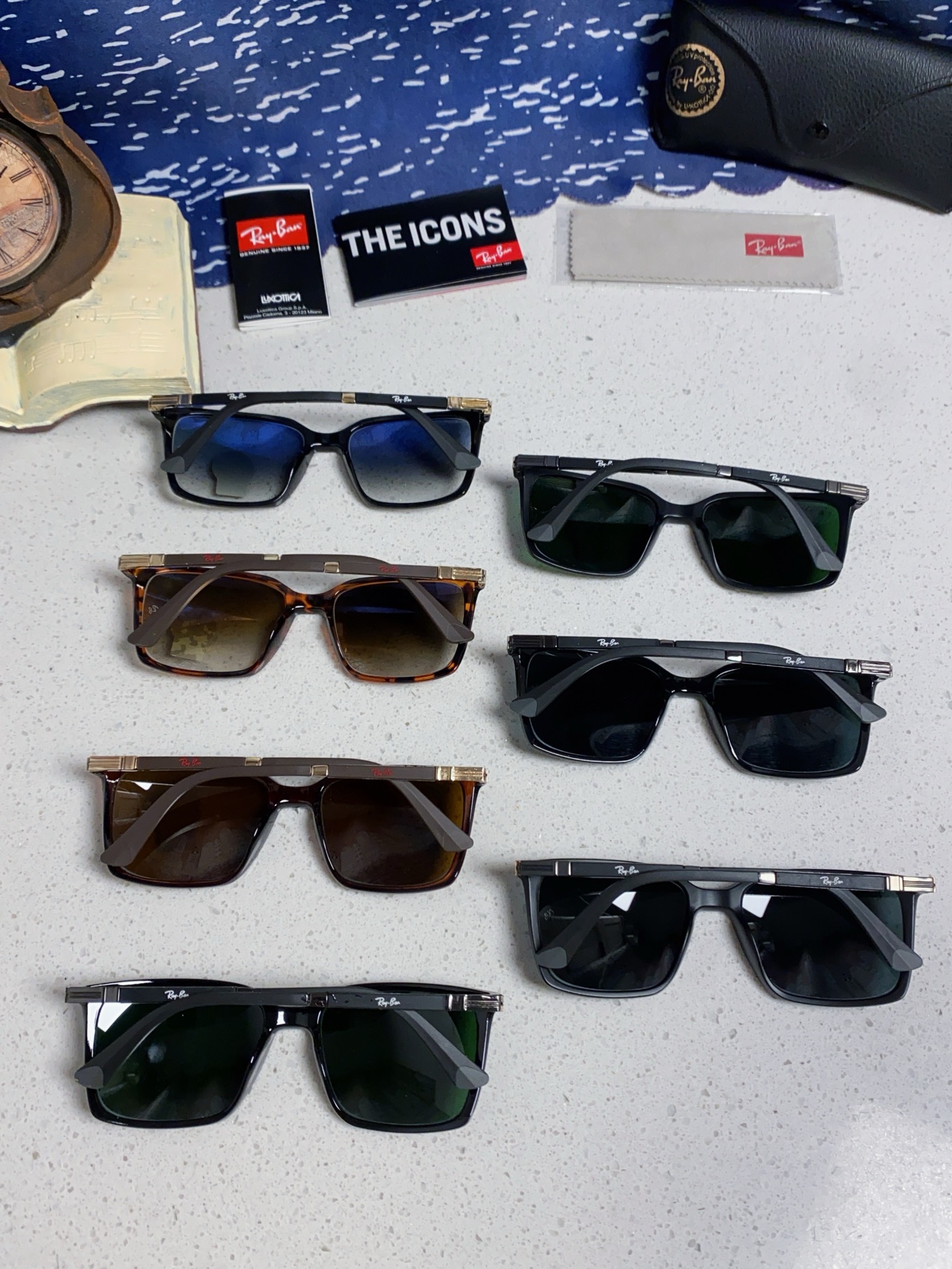  RayBan雷朋 2025新款太阳镜经典时尚方框开车墨镜男女同款遮阳 高品质 板材加玻璃镜片 RB91