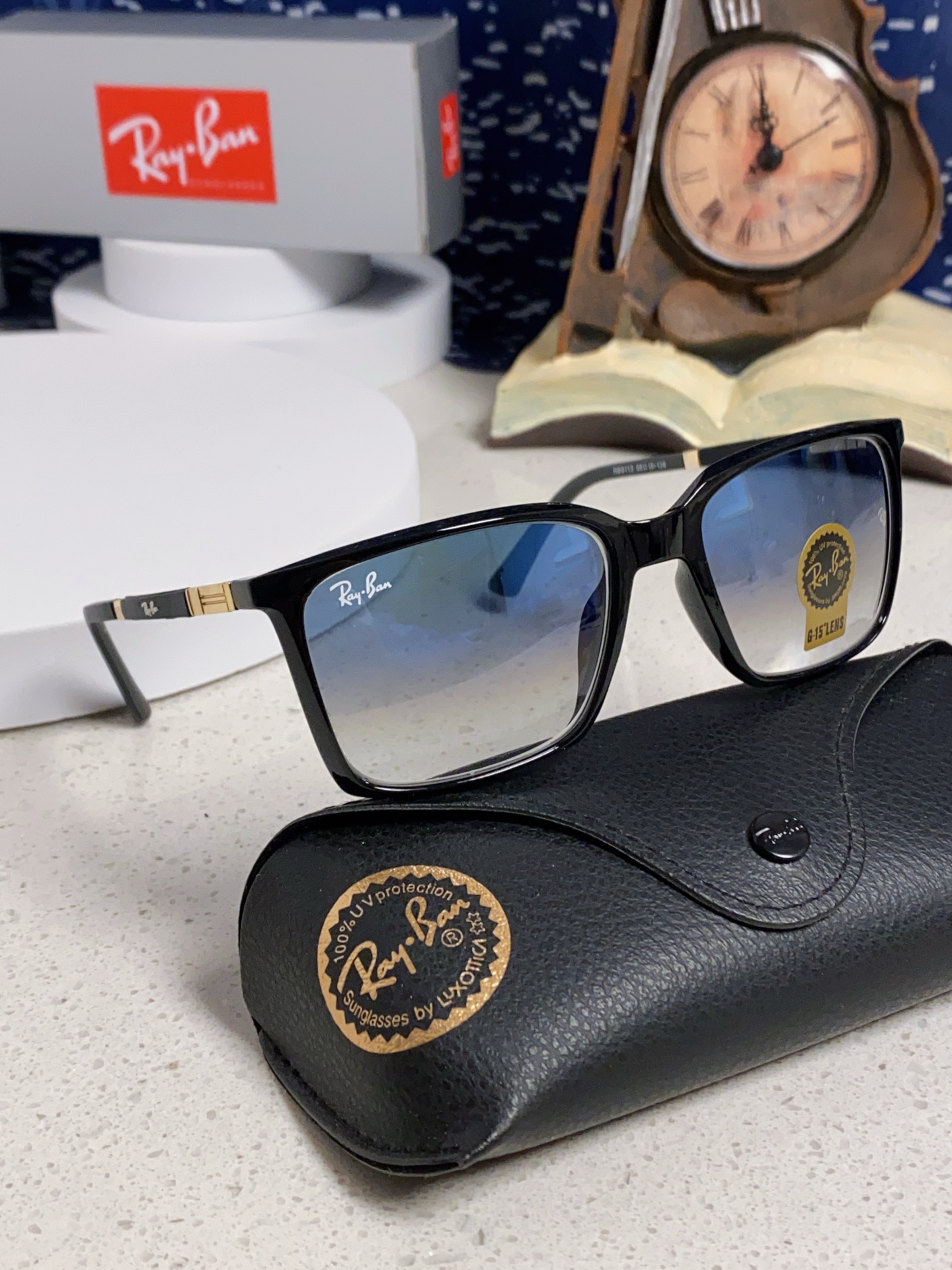  RayBan雷朋 2025新款太阳镜经典时尚方框开车墨镜男女同款遮阳 高品质 板材加玻璃镜片 RB91