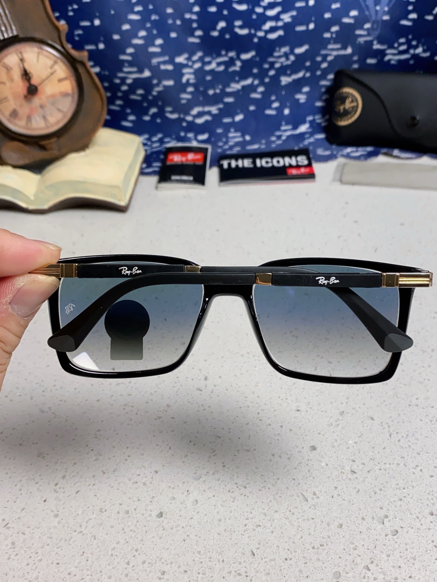  RayBan雷朋 2025新款太阳镜经典时尚方框开车墨镜男女同款遮阳 高品质 板材加玻璃镜片 RB91