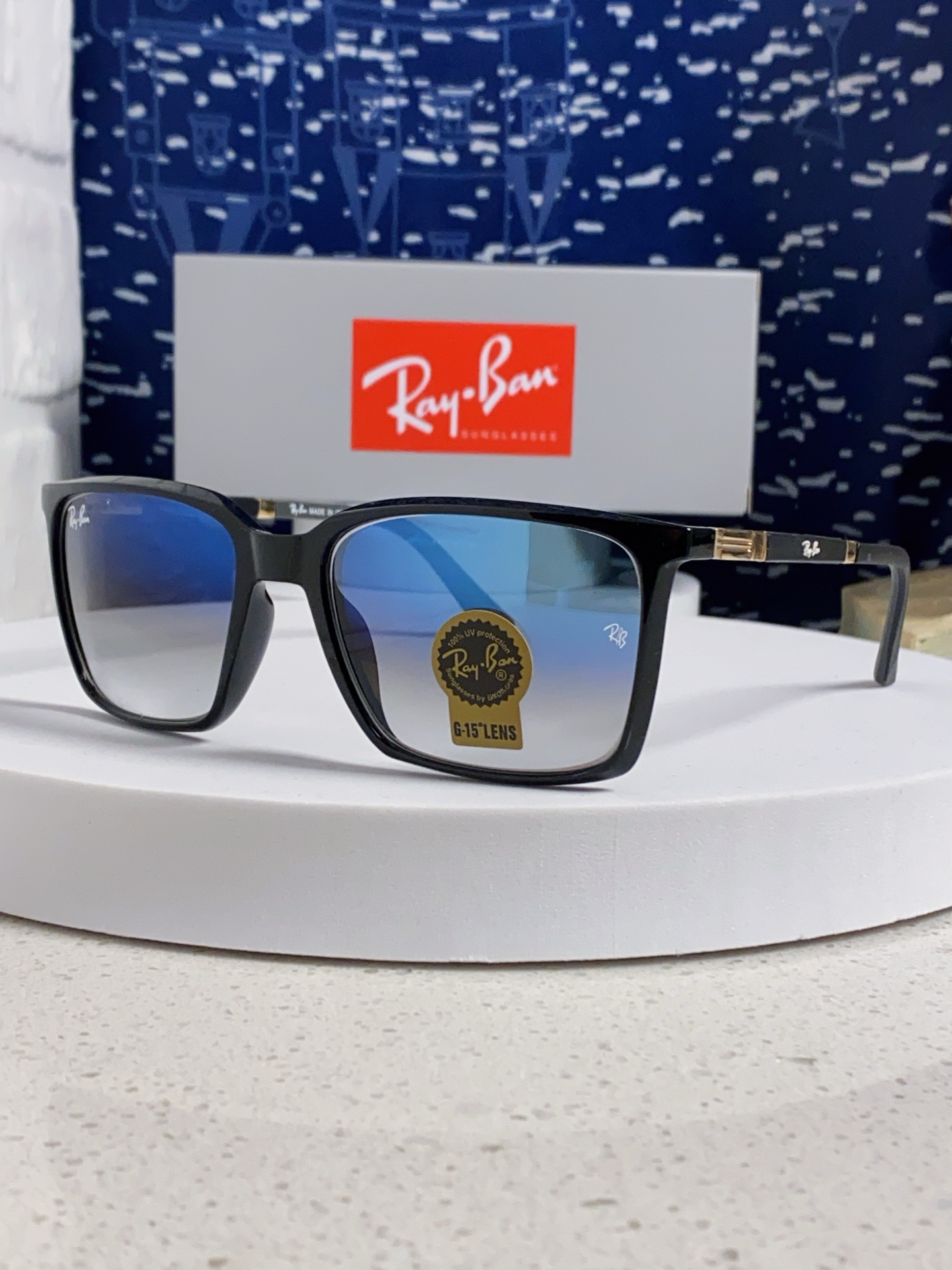  RayBan雷朋 2025新款太阳镜经典时尚方框开车墨镜男女同款遮阳 高品质 板材加玻璃镜片 RB91