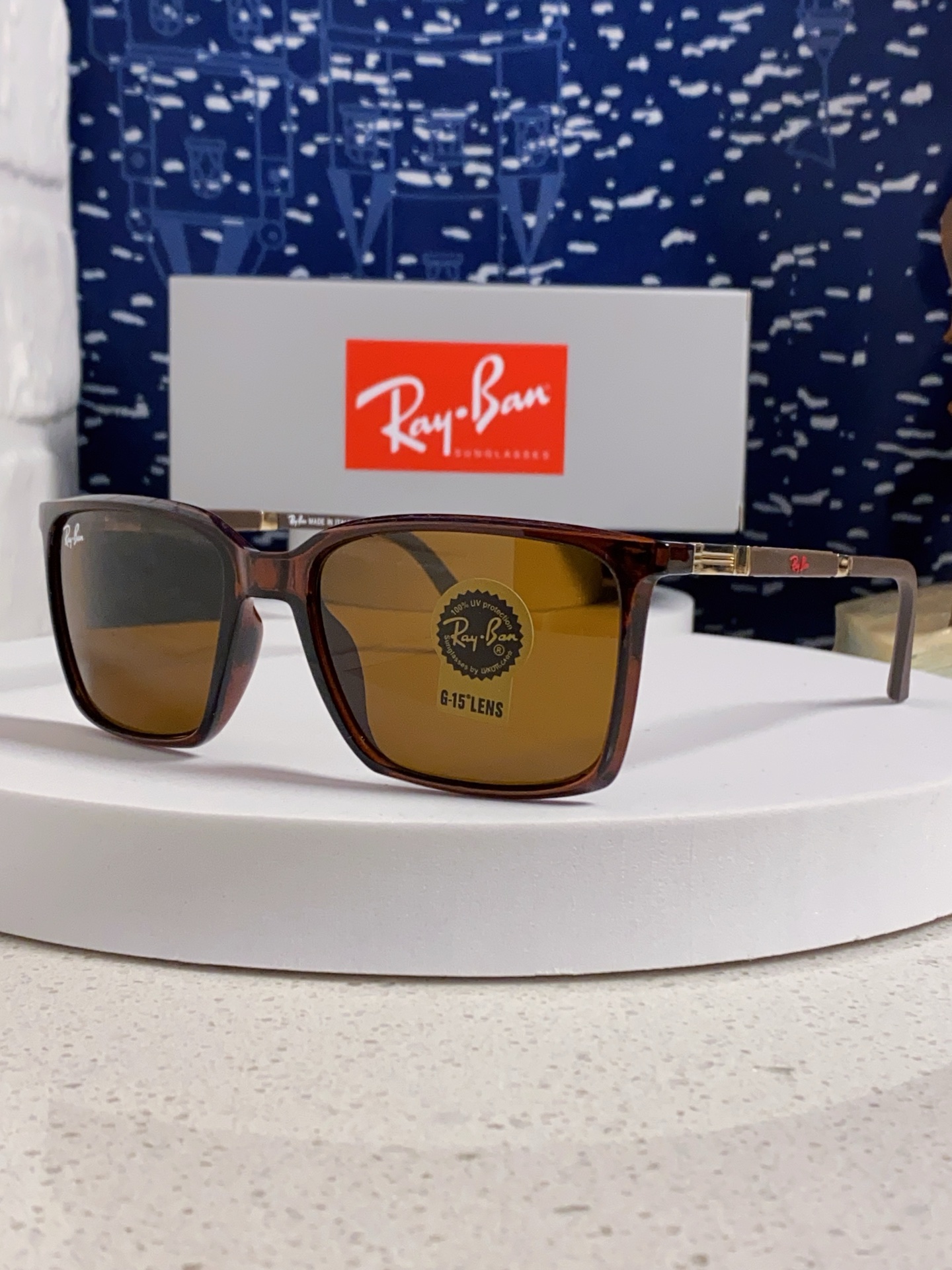  RayBan雷朋 2025新款太阳镜经典时尚方框开车墨镜男女同款遮阳 高品质 板材加玻璃镜片 RB91