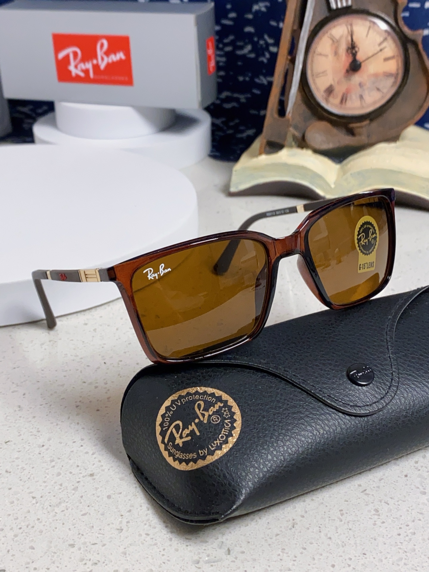  RayBan雷朋 2025新款太阳镜经典时尚方框开车墨镜男女同款遮阳 高品质 板材加玻璃镜片 RB91