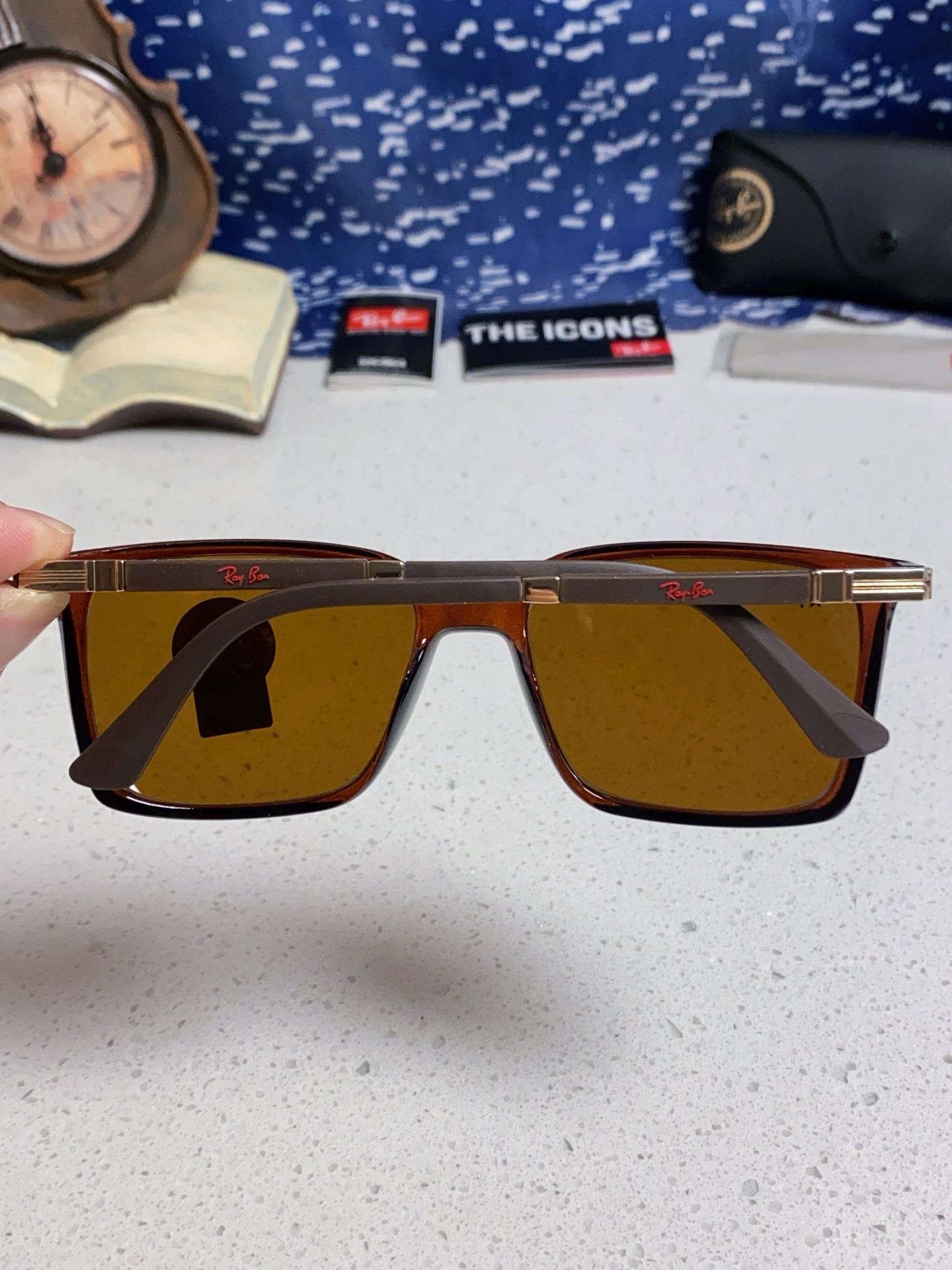  RayBan雷朋 2025新款太阳镜经典时尚方框开车墨镜男女同款遮阳 高品质 板材加玻璃镜片 RB91