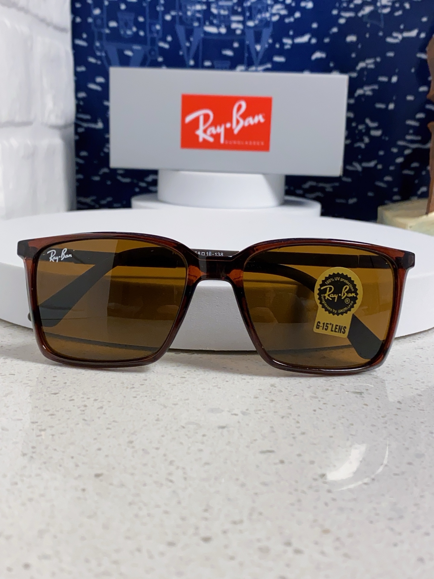  RayBan雷朋 2025新款太阳镜经典时尚方框开车墨镜男女同款遮阳 高品质 板材加玻璃镜片 RB91