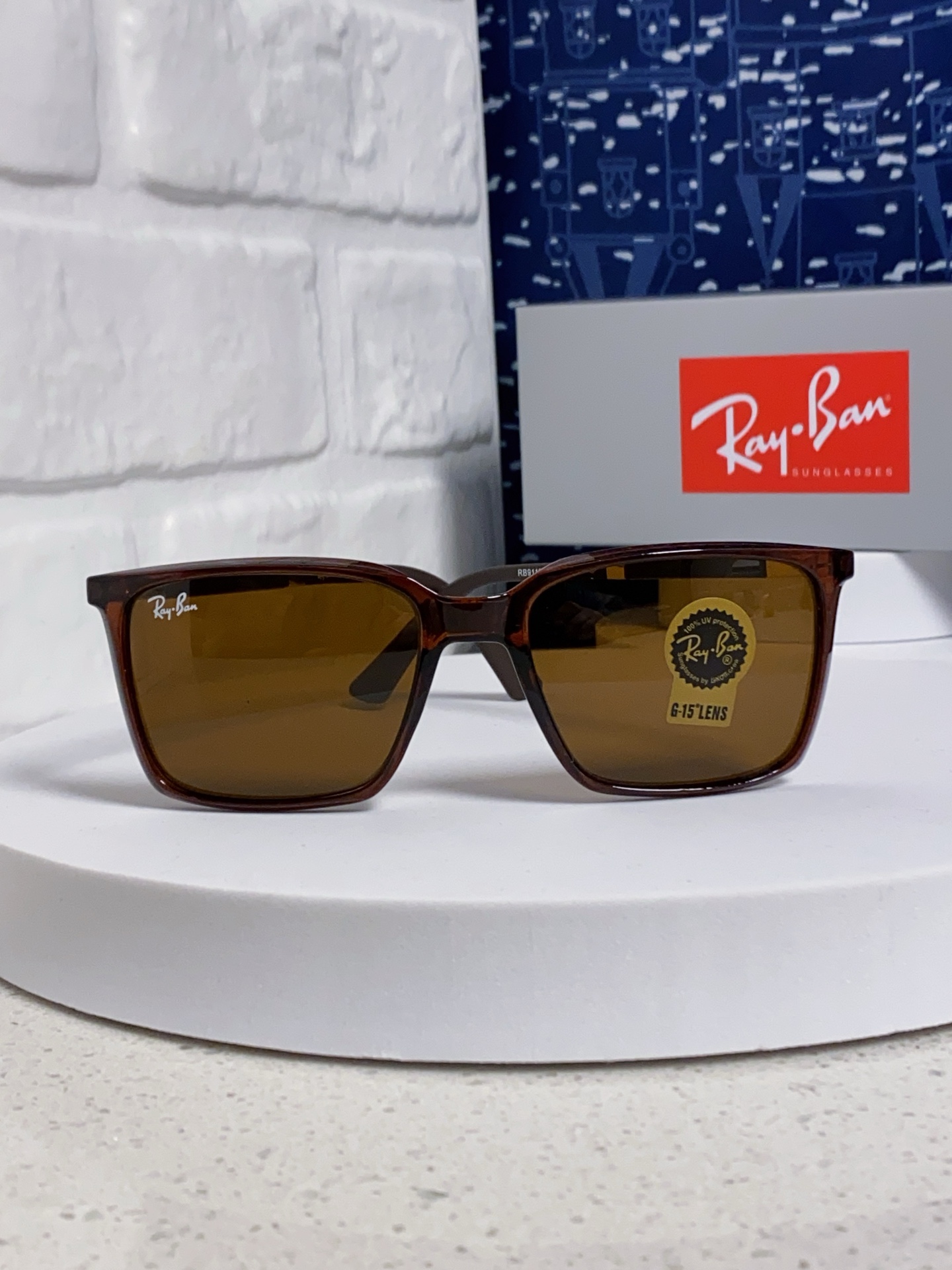  RayBan雷朋 2025新款太阳镜经典时尚方框开车墨镜男女同款遮阳 高品质 板材加玻璃镜片 RB91