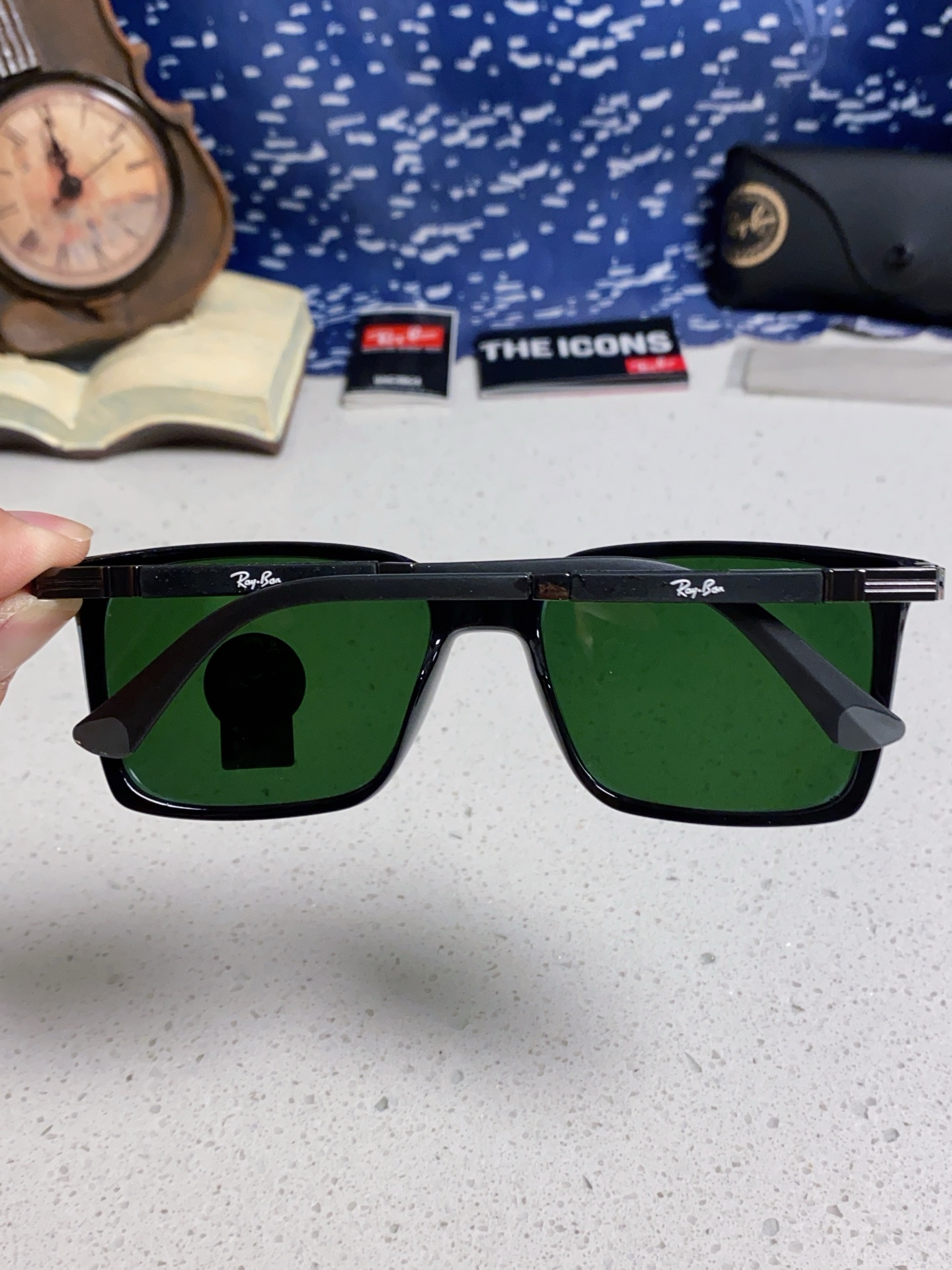  RayBan雷朋 2025新款太阳镜经典时尚方框开车墨镜男女同款遮阳 高品质 板材加玻璃镜片 RB91