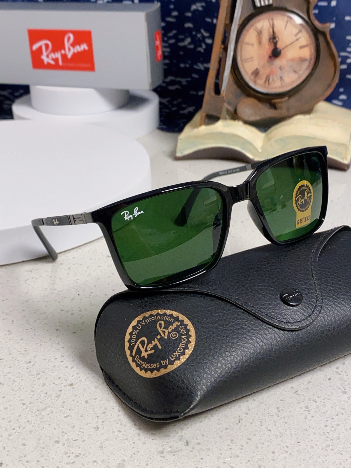 RayBan雷朋 2025新款太阳镜经典时尚方框开车墨镜男女同款遮阳 高品质 板材加玻璃镜片 RB91
