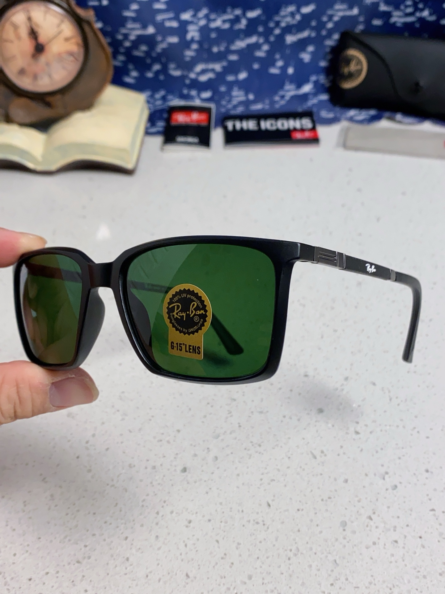 RayBan雷朋 2025新款太阳镜经典时尚方框开车墨镜男女同款遮阳 高品质 板材加玻璃镜片 RB91