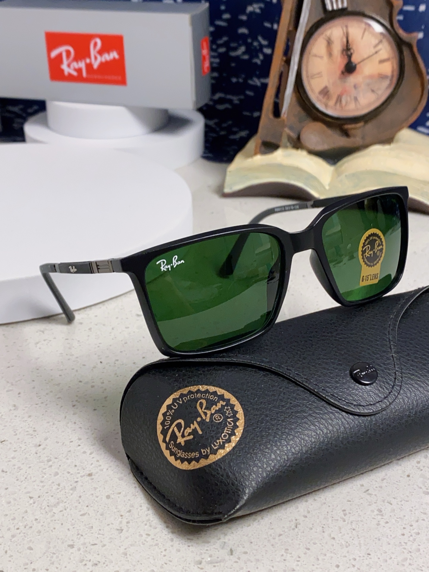  RayBan雷朋 2025新款太阳镜经典时尚方框开车墨镜男女同款遮阳 高品质 板材加玻璃镜片 RB91