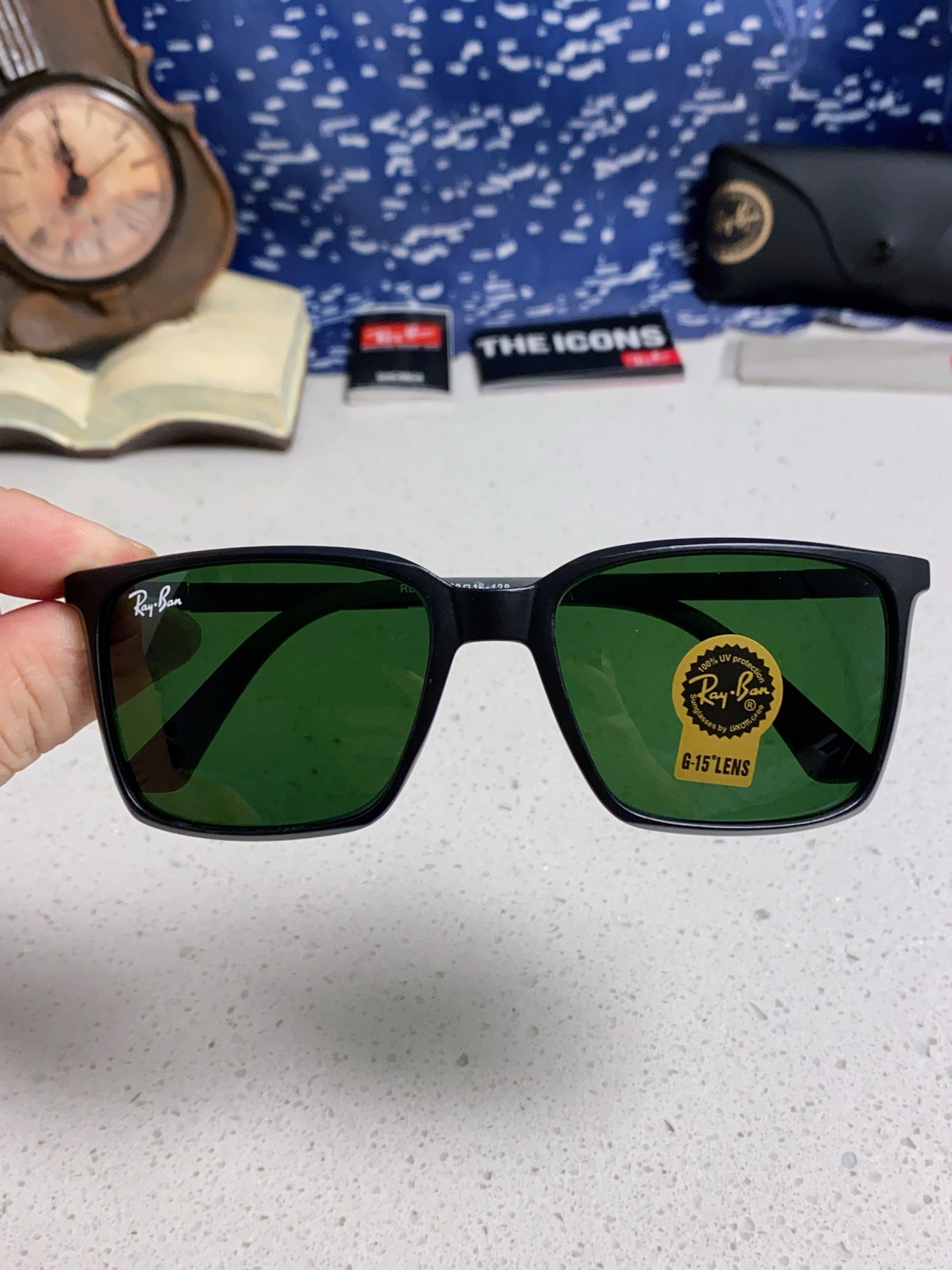  RayBan雷朋 2025新款太阳镜经典时尚方框开车墨镜男女同款遮阳 高品质 板材加玻璃镜片 RB91