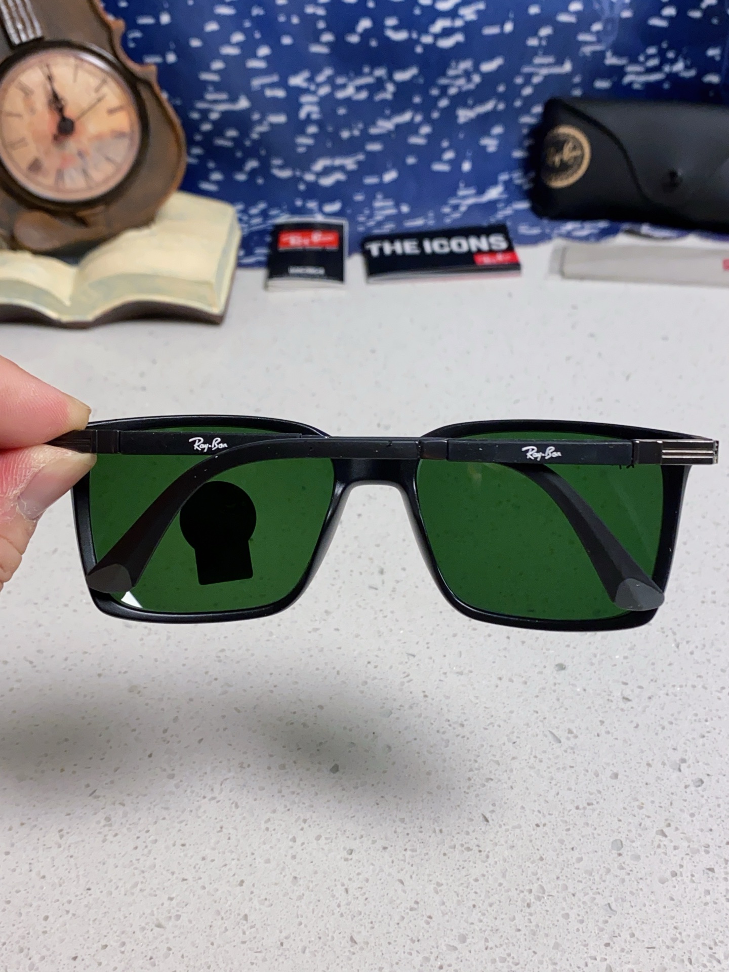  RayBan雷朋 2025新款太阳镜经典时尚方框开车墨镜男女同款遮阳 高品质 板材加玻璃镜片 RB91
