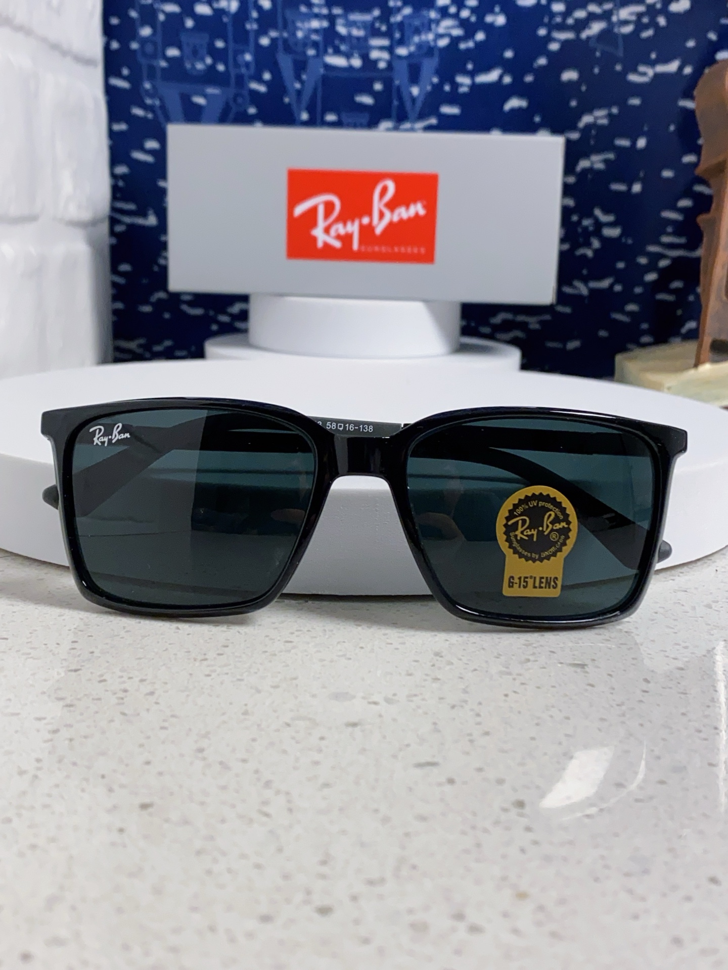  RayBan雷朋 2025新款太阳镜经典时尚方框开车墨镜男女同款遮阳 高品质 板材加玻璃镜片 RB91