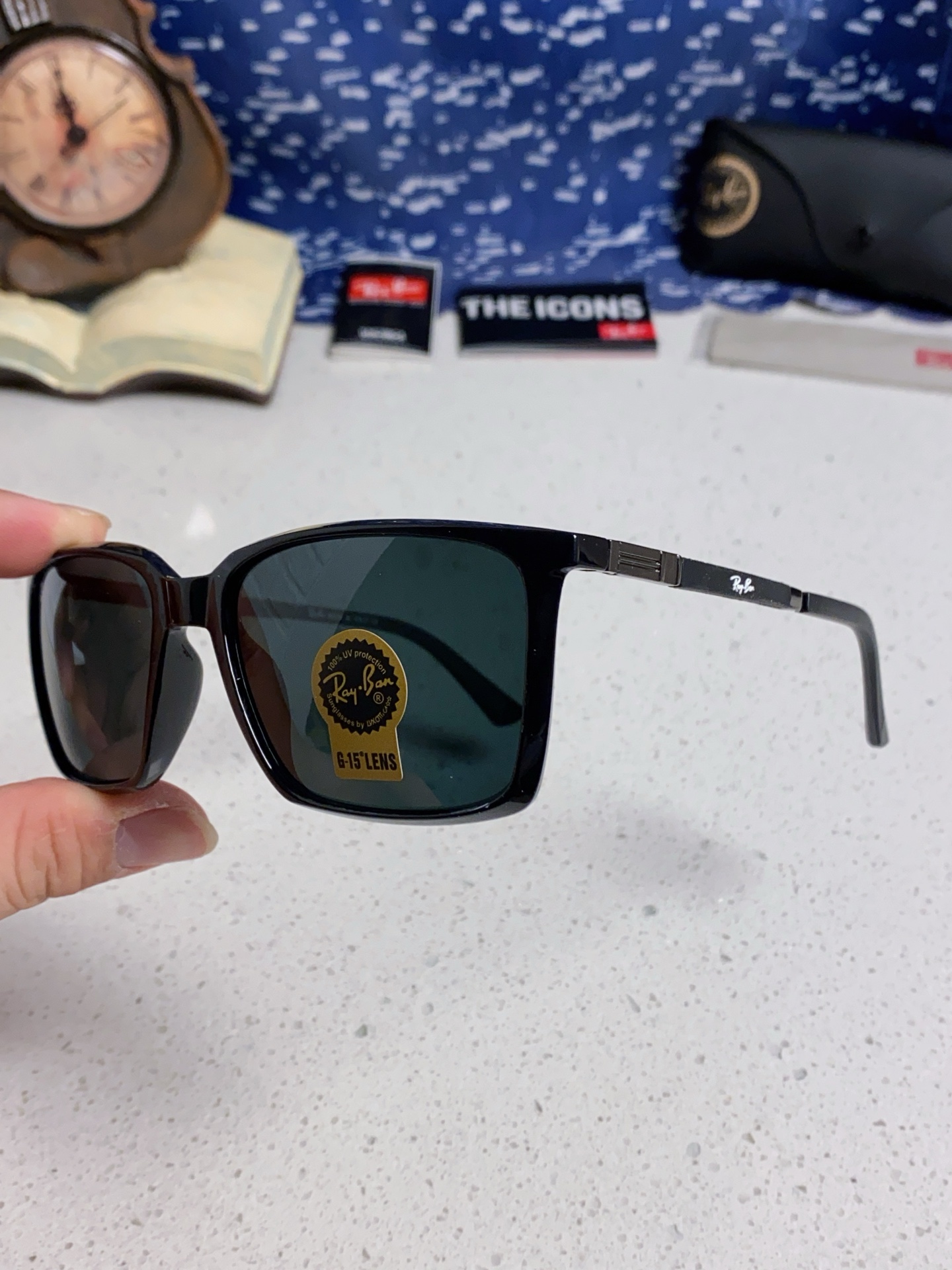  RayBan雷朋 2025新款太阳镜经典时尚方框开车墨镜男女同款遮阳 高品质 板材加玻璃镜片 RB91