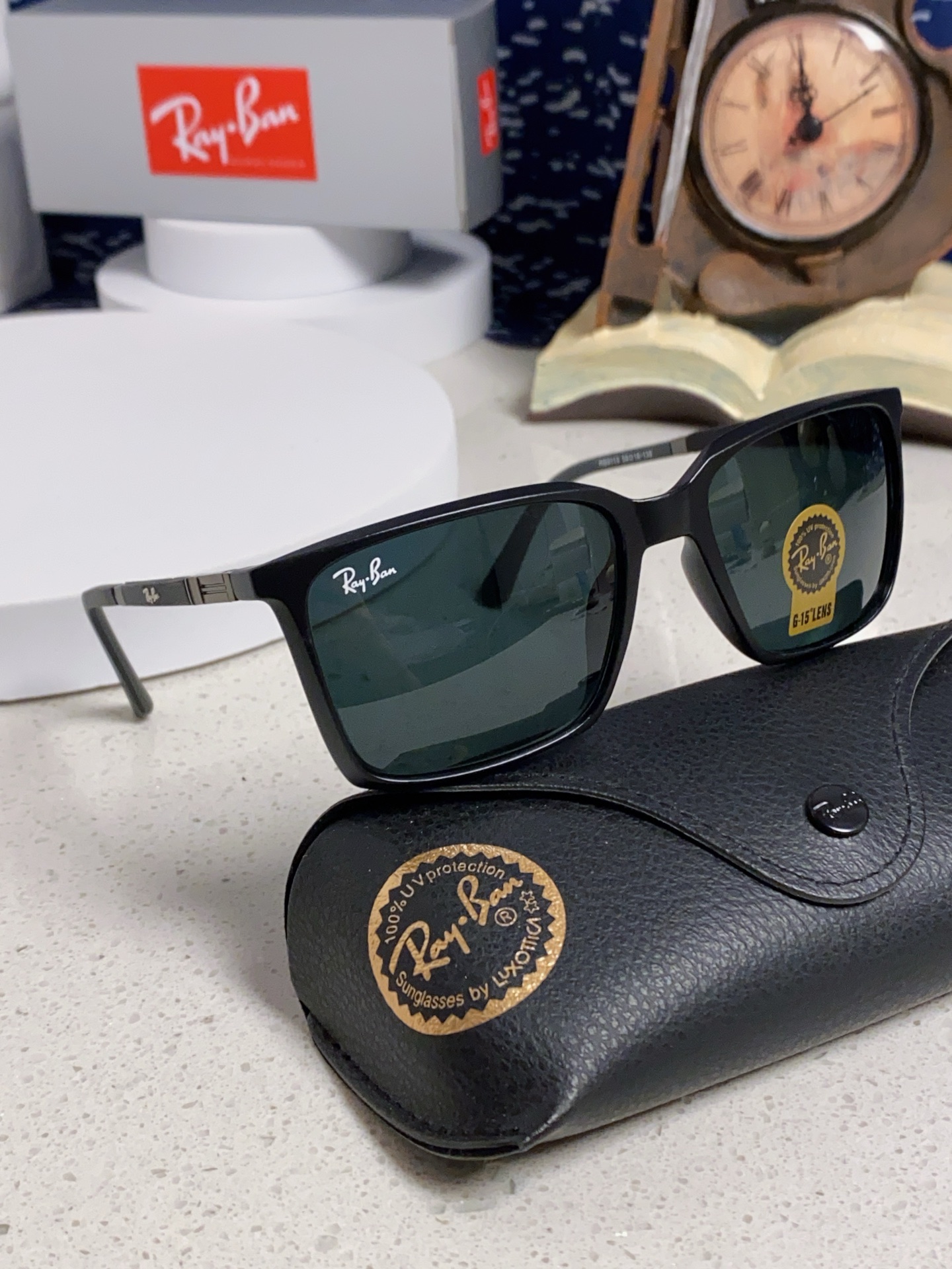  RayBan雷朋 2025新款太阳镜经典时尚方框开车墨镜男女同款遮阳 高品质 板材加玻璃镜片 RB91