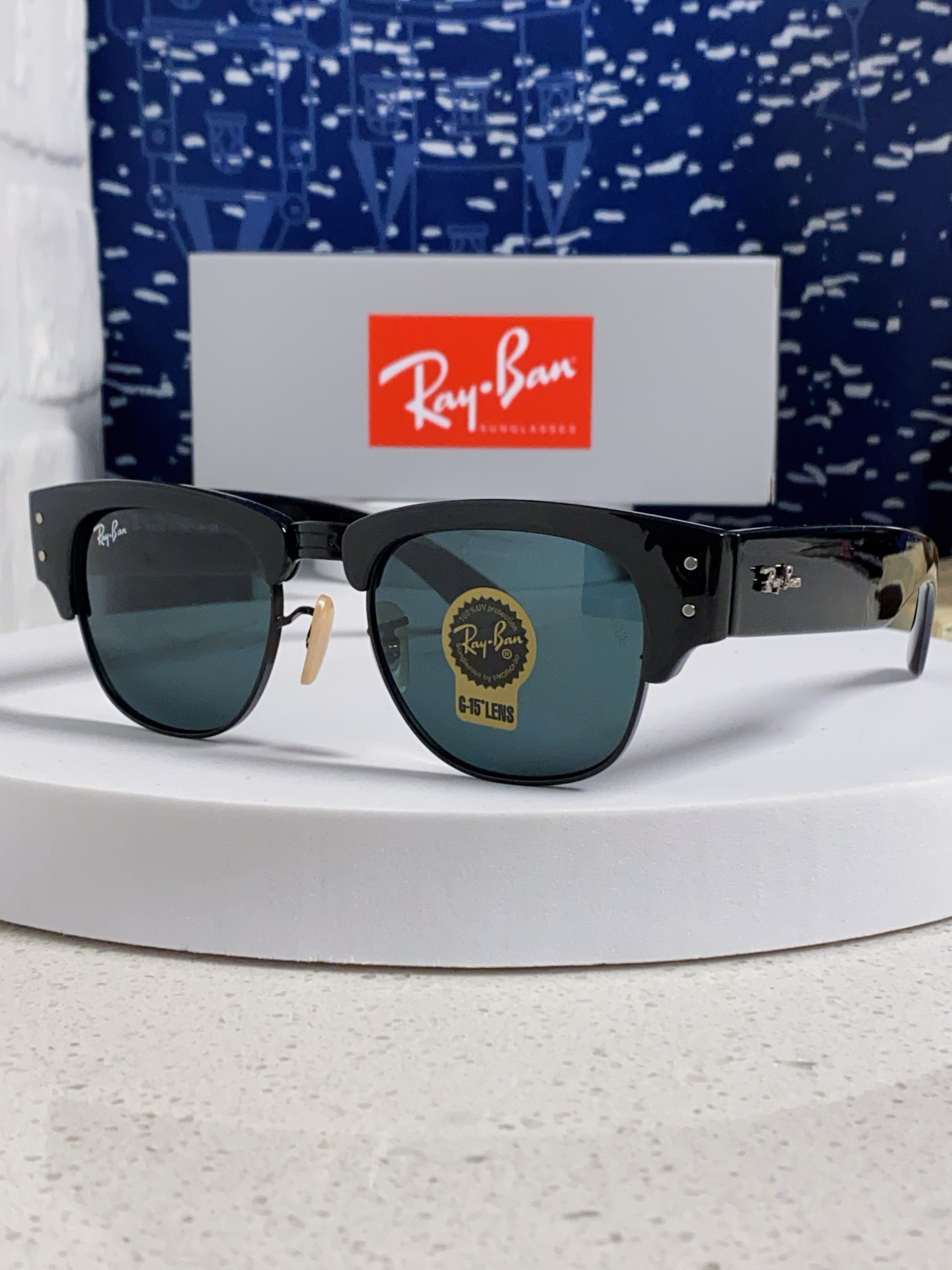  RayBan雷朋 2025新款太阳镜 复古时尚眉线框男女潮流墨镜开车遮阳镜 RB0316S Size5
