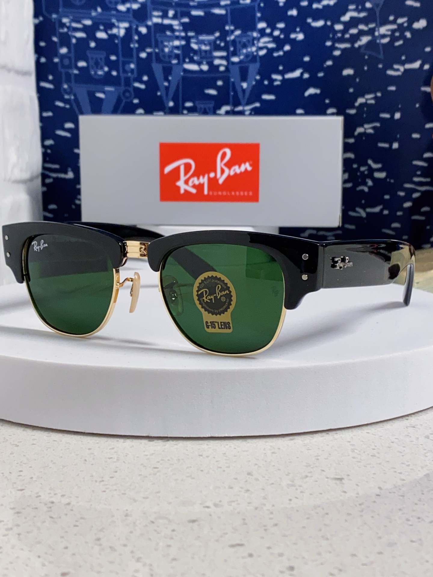  RayBan雷朋 2025新款太阳镜 复古时尚眉线框男女潮流墨镜开车遮阳镜 RB0316S Size5